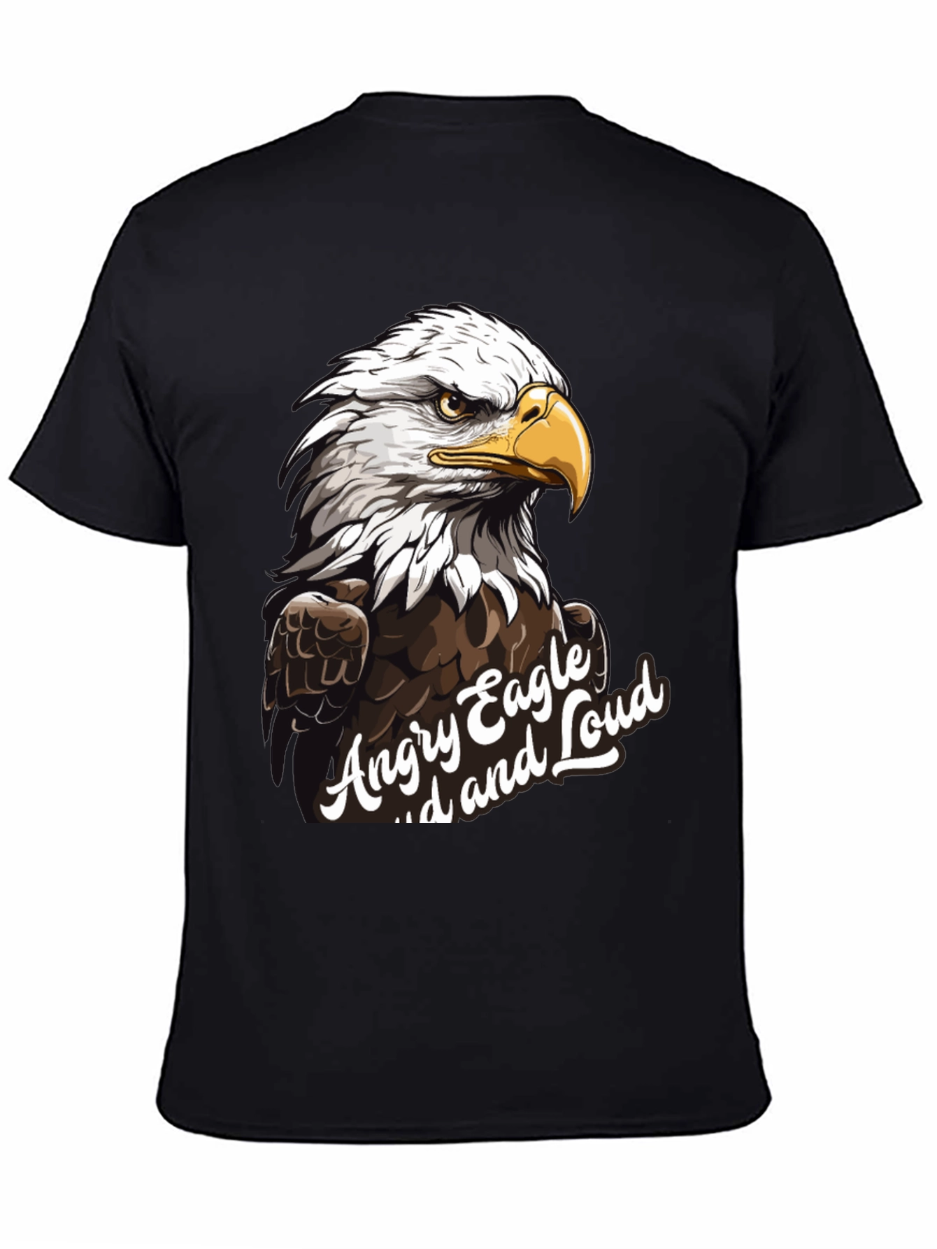Angry Eagle Loud T-Shirt - Black
