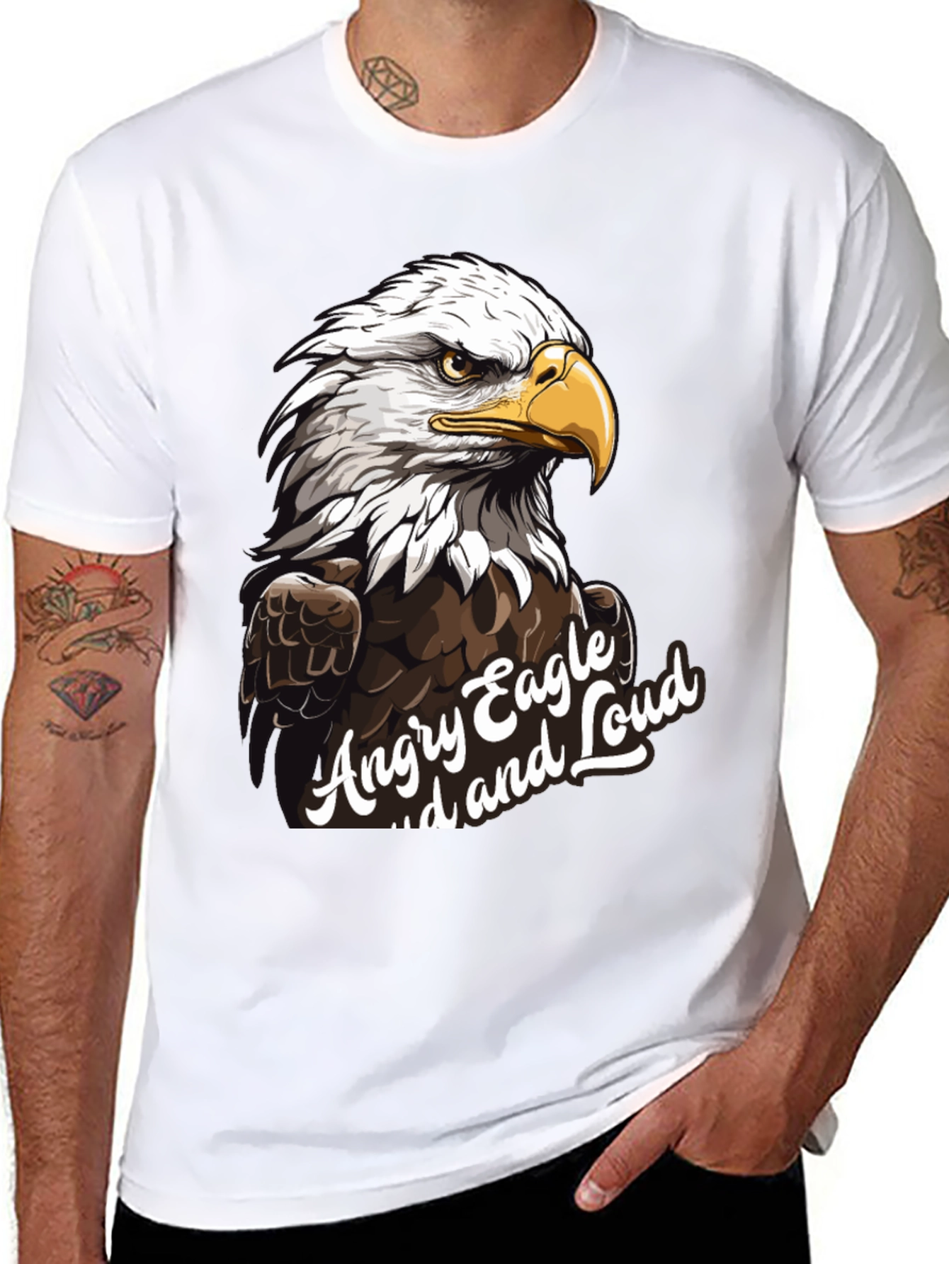 Angry Eagle Loud T-Shirt - Black