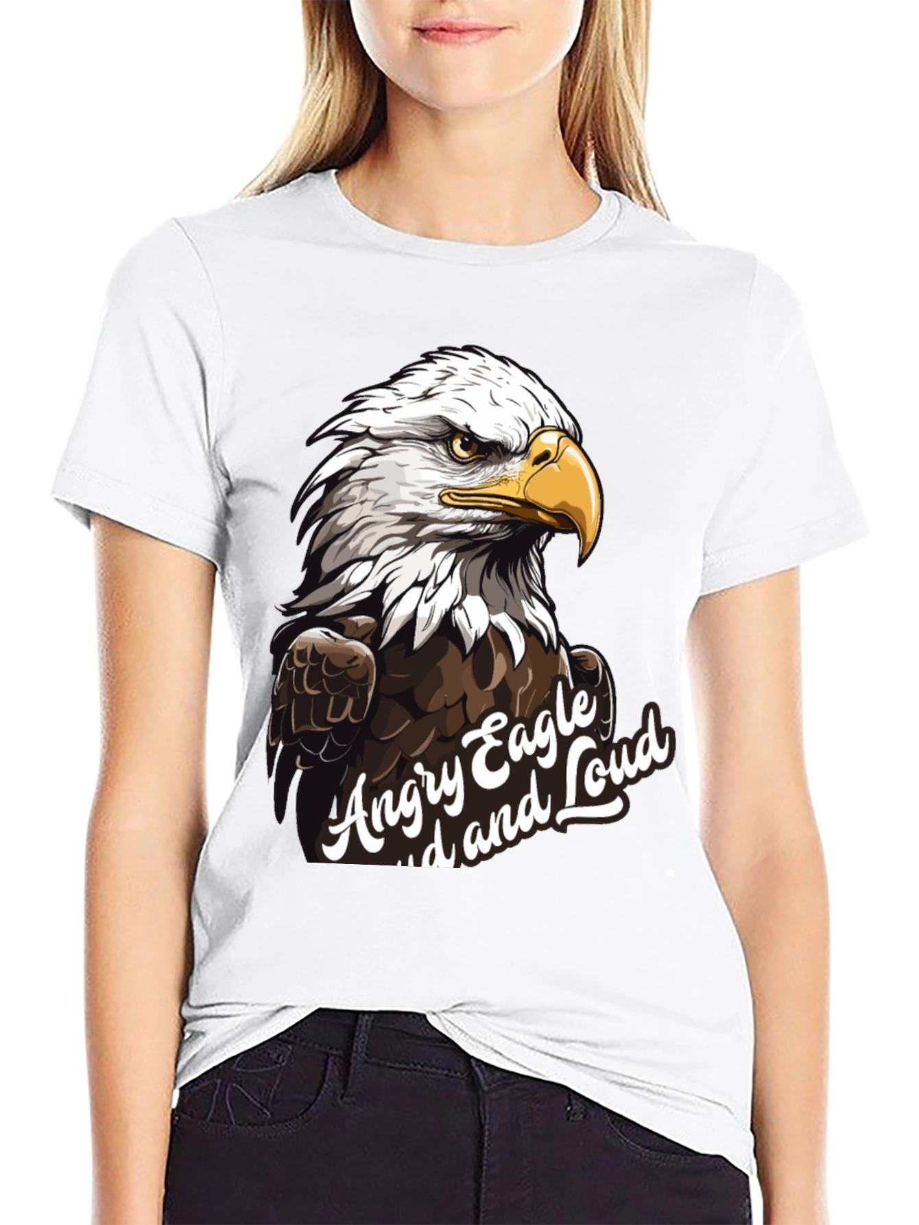 Angry Eagle Loud T-Shirt - Black