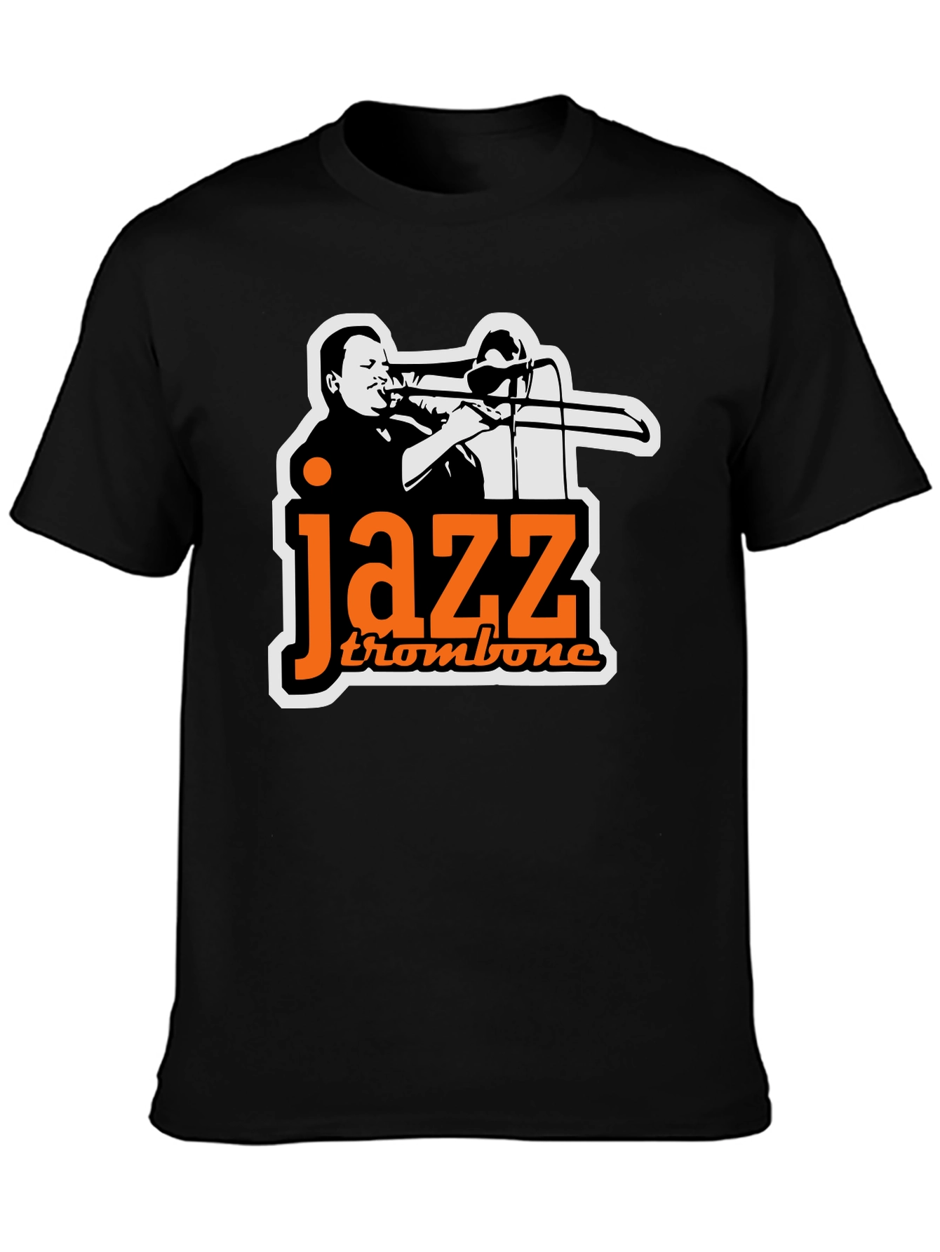 Jazz Trombone Black T-Shirt - Cool Music Tee