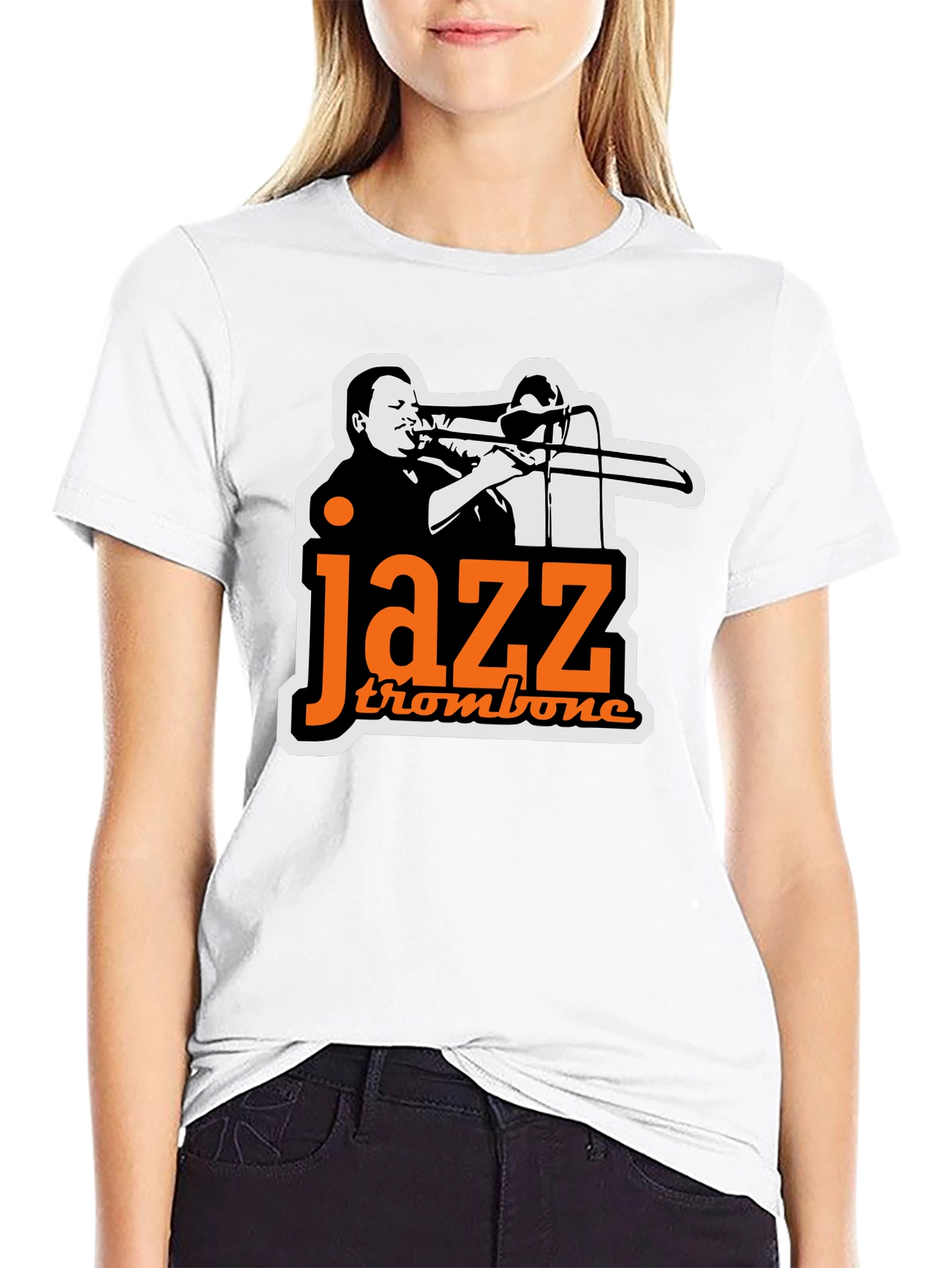 Jazz Trombone Black T-Shirt - Cool Music Tee