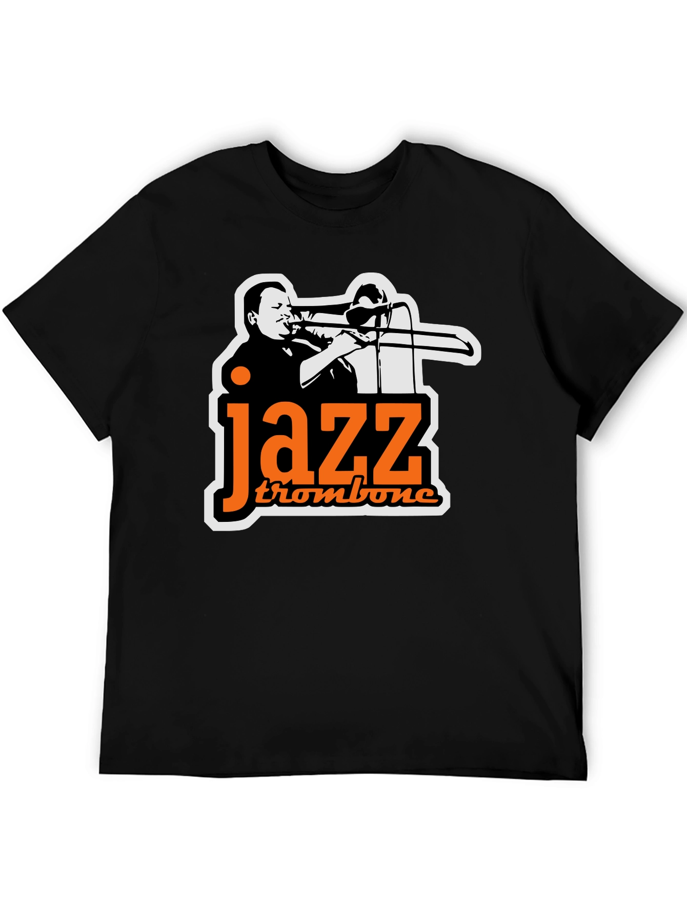 Jazz Trombone Black T-Shirt - Cool Music Tee