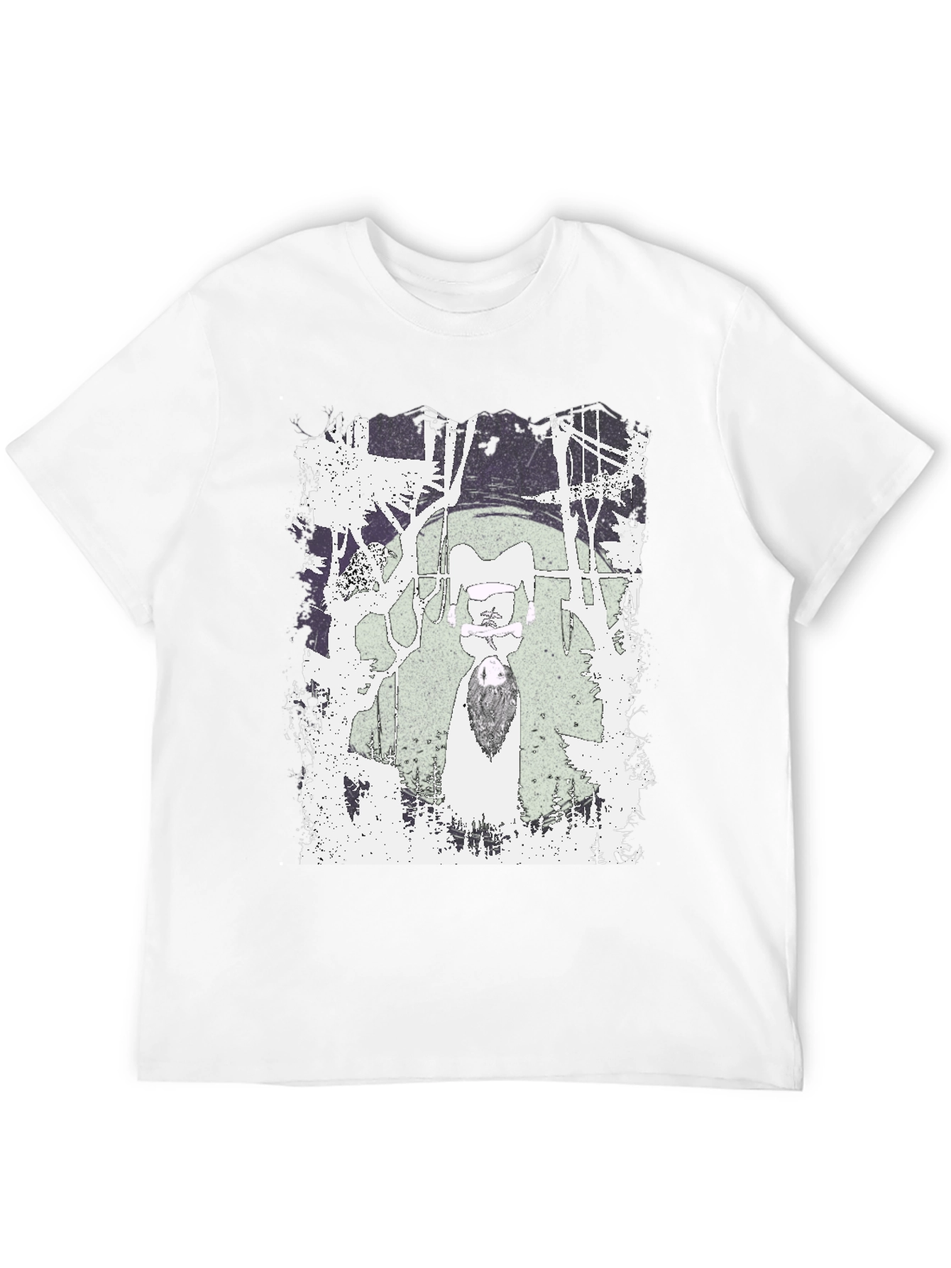Graphic Tee - Unique Design on Black Cotton