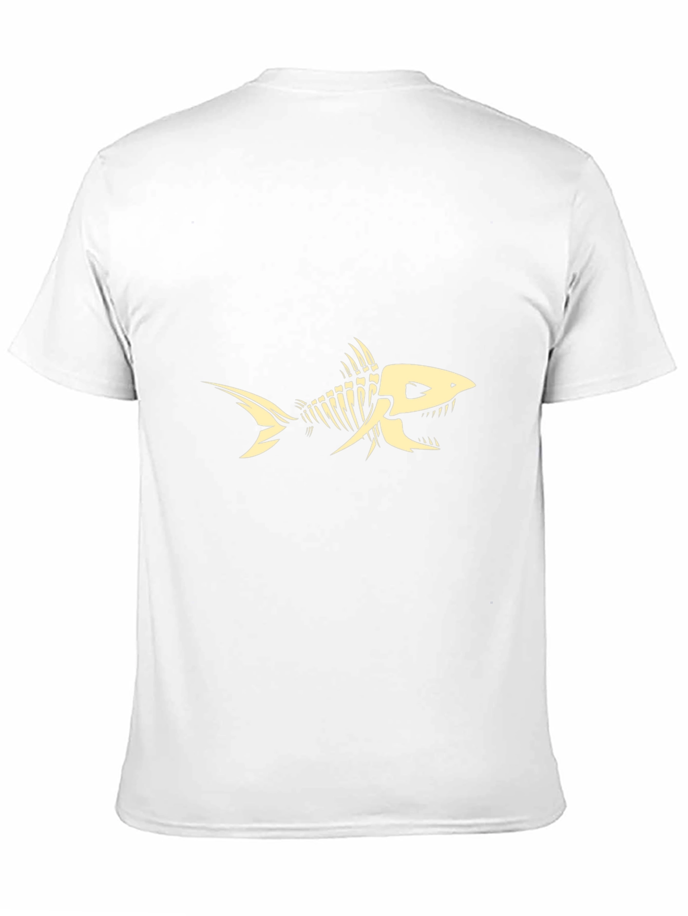 Skeleton Fish Graphic Tee - Black Cotton