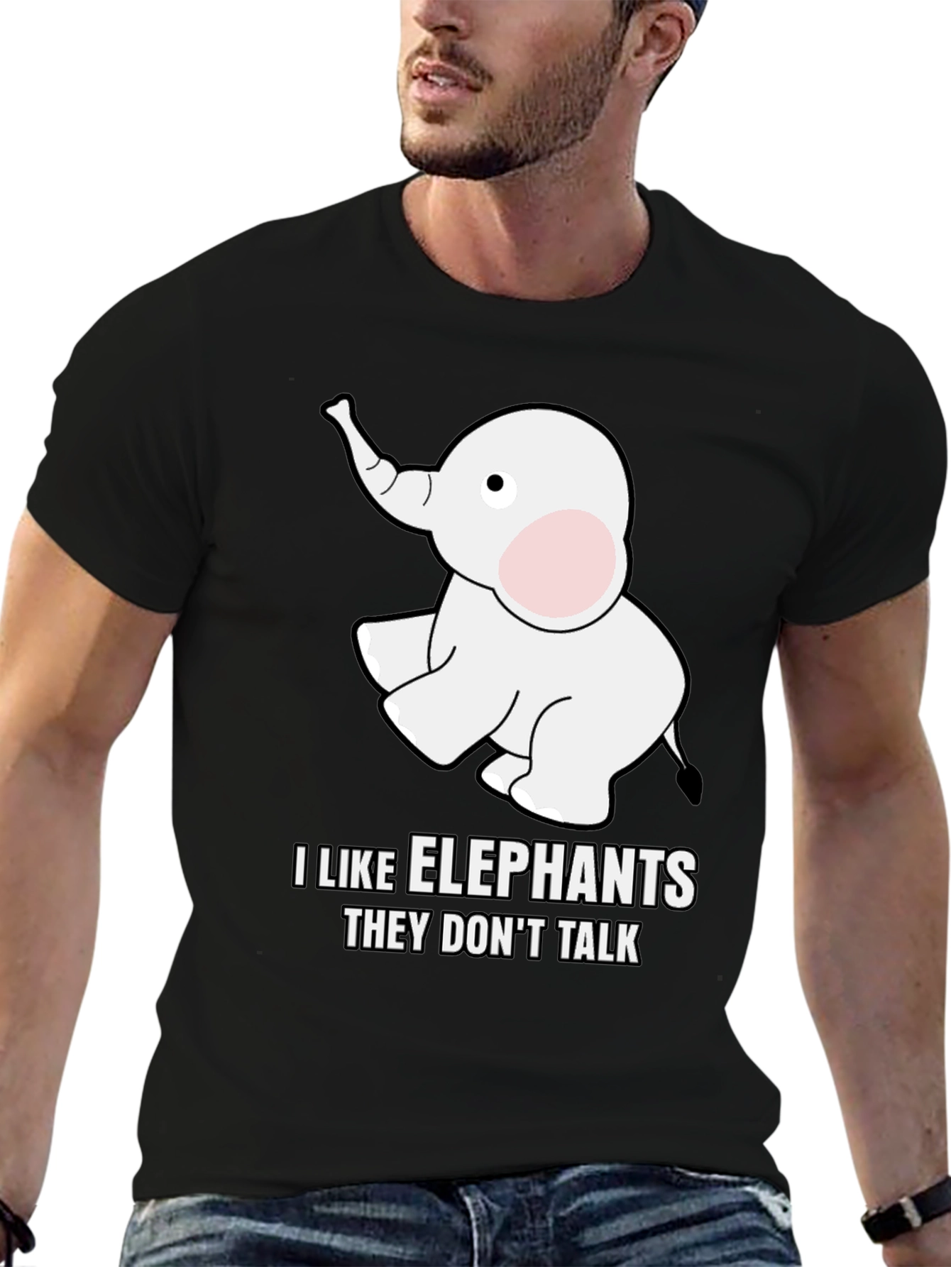 I Like Elephants T-Shirt - Soft Cotton Blend