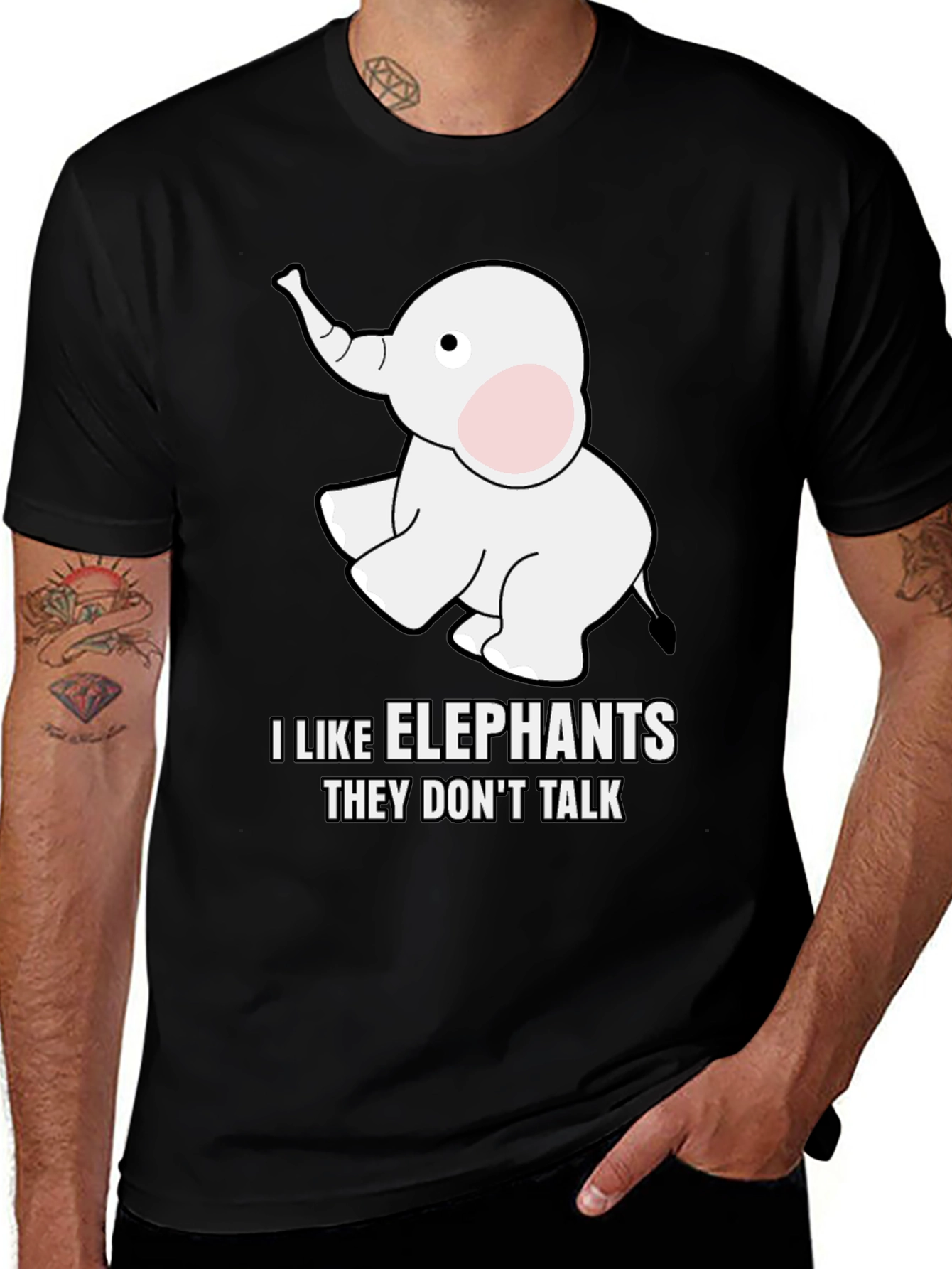 I Like Elephants T-Shirt - Soft Cotton Blend