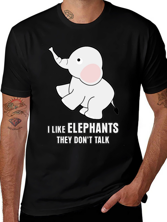 I Like Elephants T-Shirt - Soft Cotton Blend