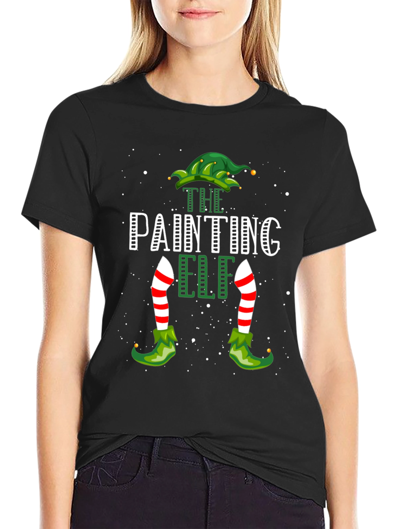The Painting Elf T-Shirt - Christmas Festive Tee