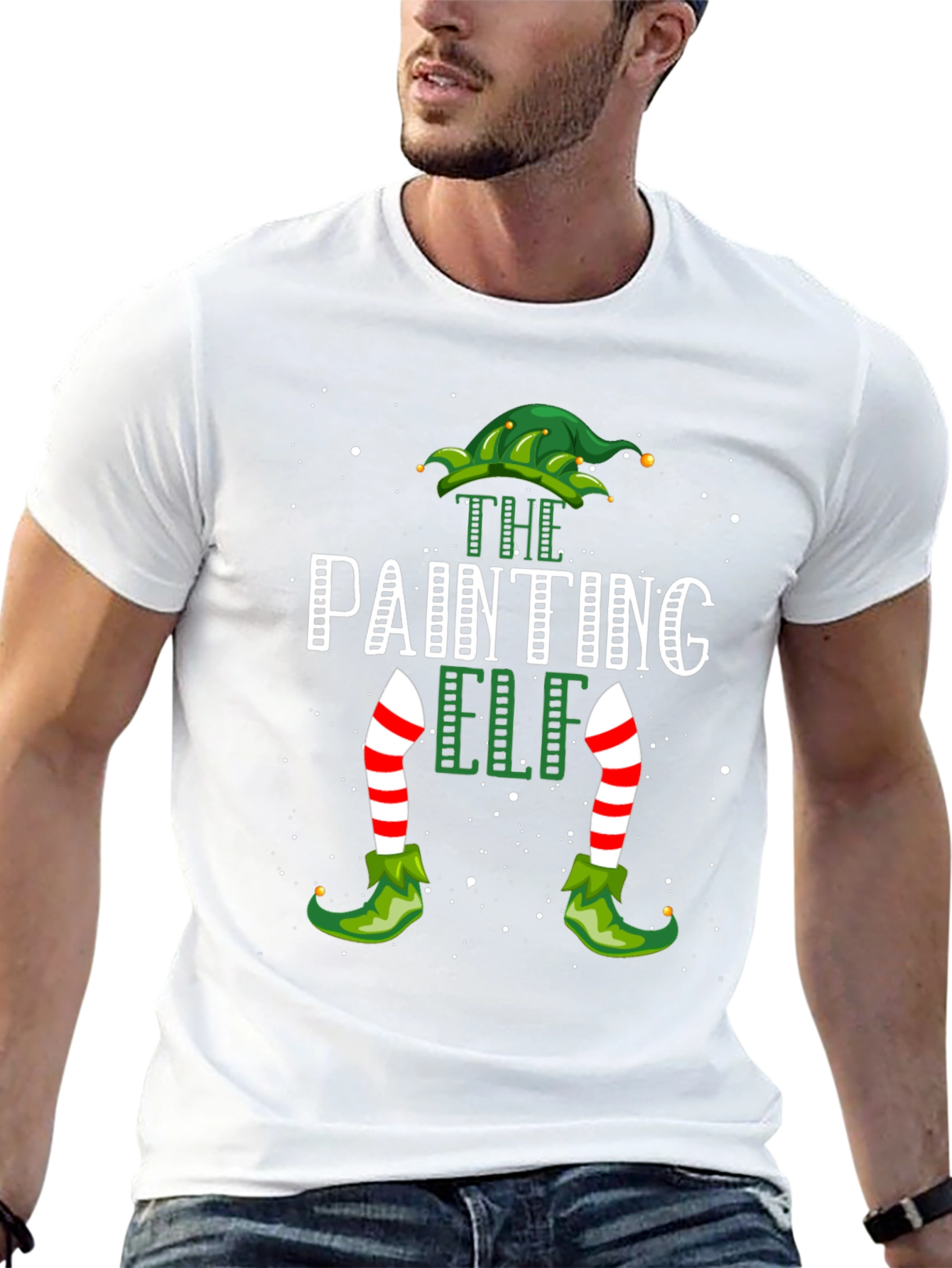 The Painting Elf T-Shirt - Christmas Festive Tee
