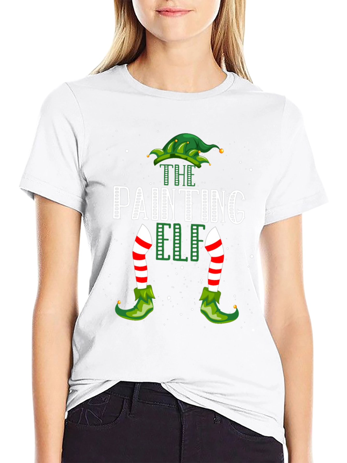 The Painting Elf T-Shirt - Christmas Festive Tee