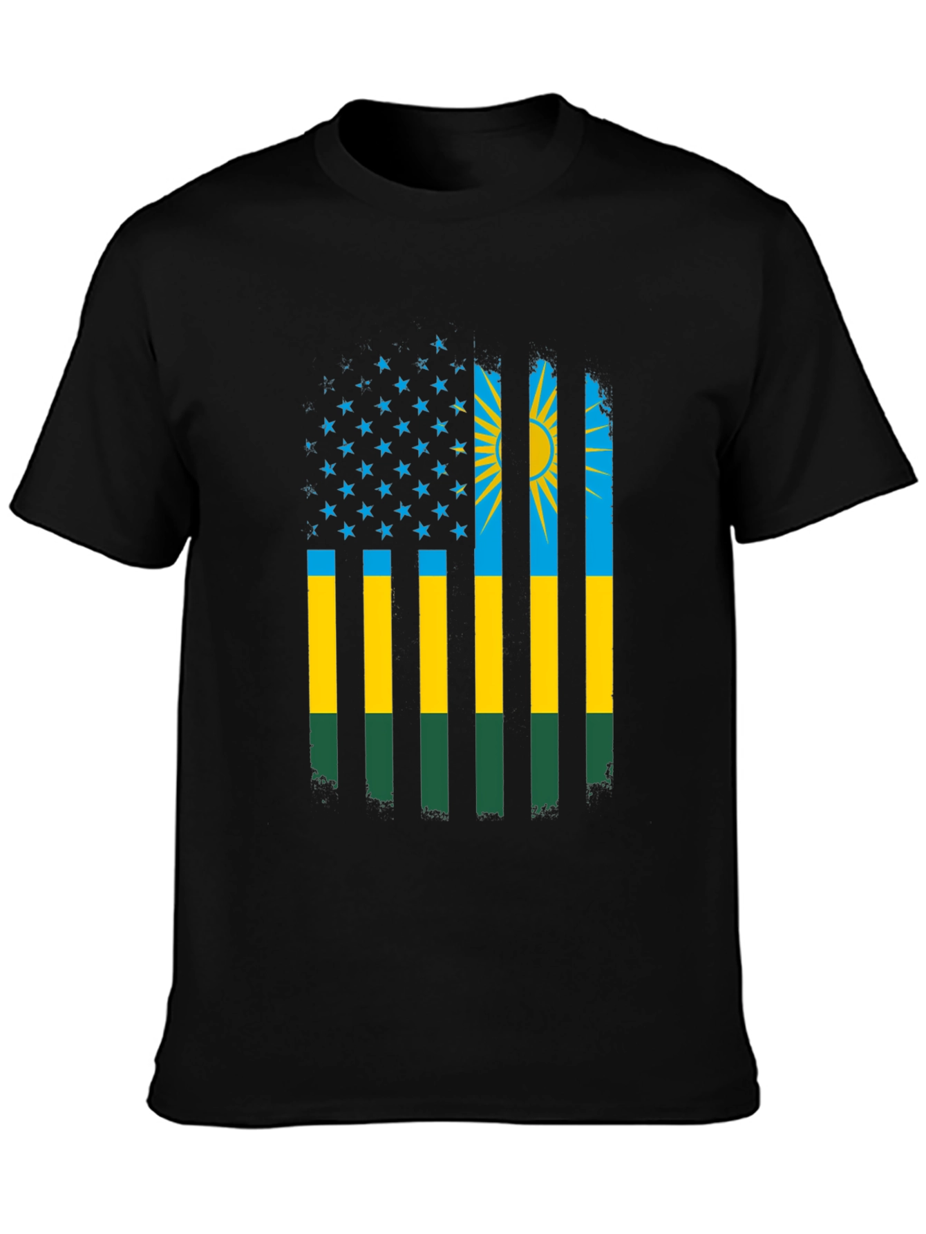 Rwanda Flag American Patriot T-Shirt