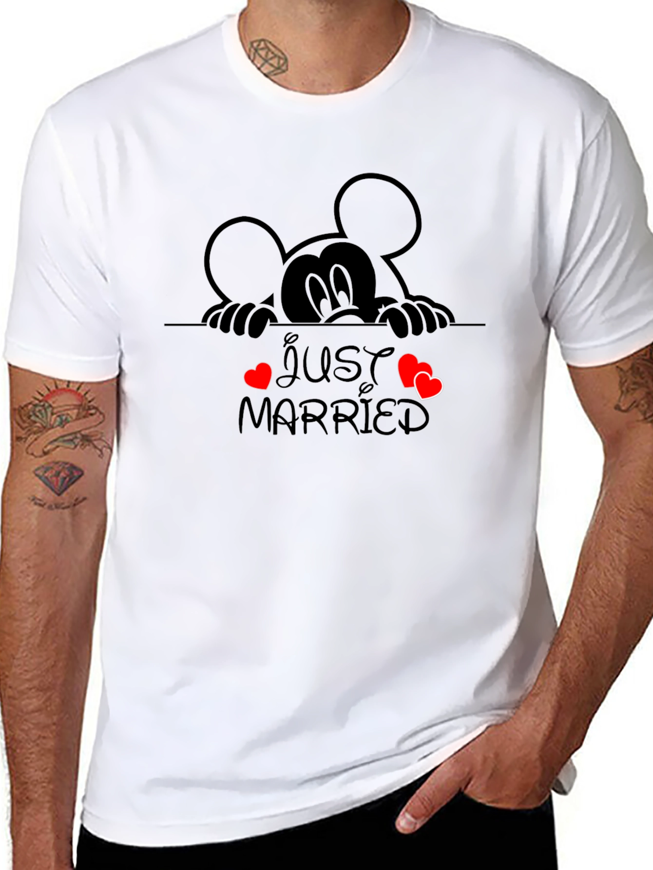 Just Married Mickey Mouse T-Shirt