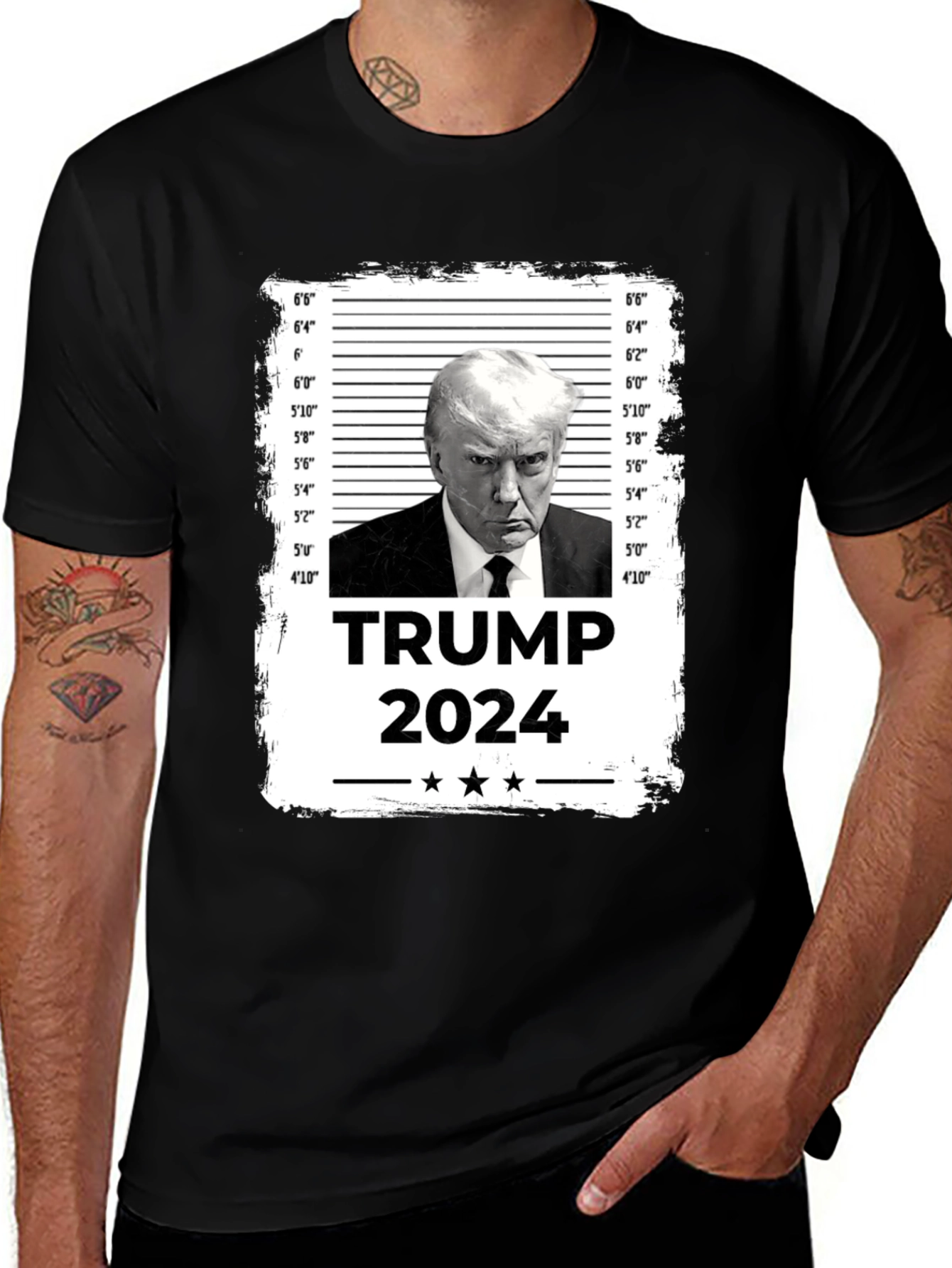 Trump 2024 Mugshot Graphic T-Shirt