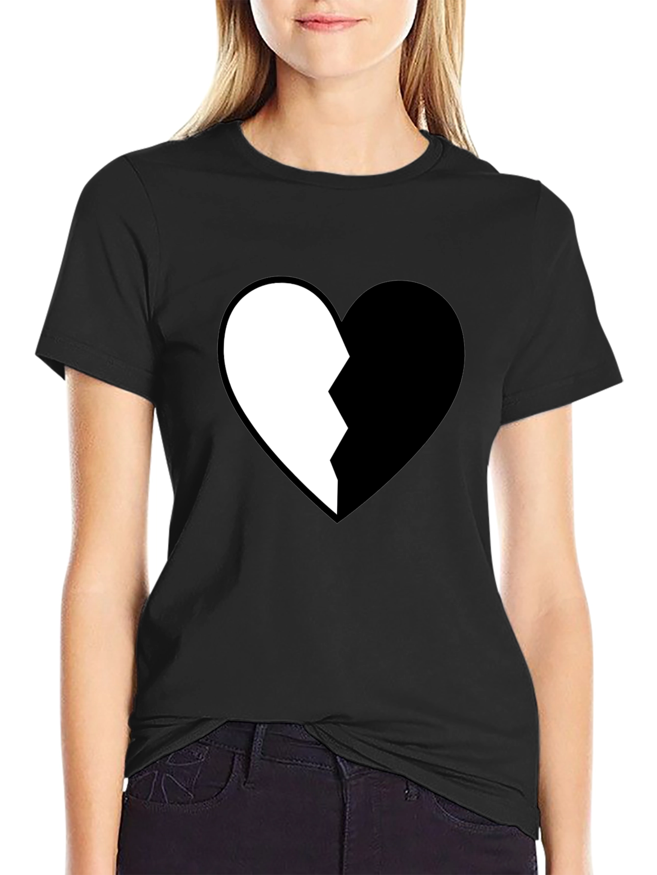 Broken Heart Graphic Tee - Stylish Cotton Shirt