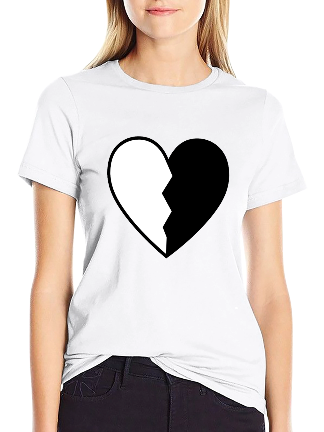 Broken Heart Graphic Tee - Stylish Cotton Shirt