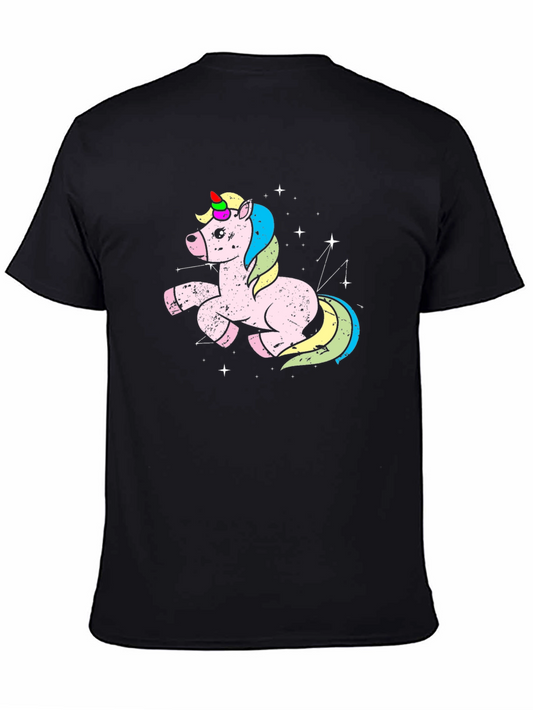 Unicorn Graphic Tee - Black Cotton Blend