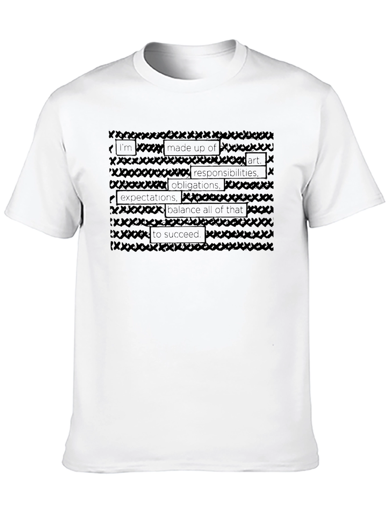 Artistic Graphic T-Shirt:  The Burden of Balance