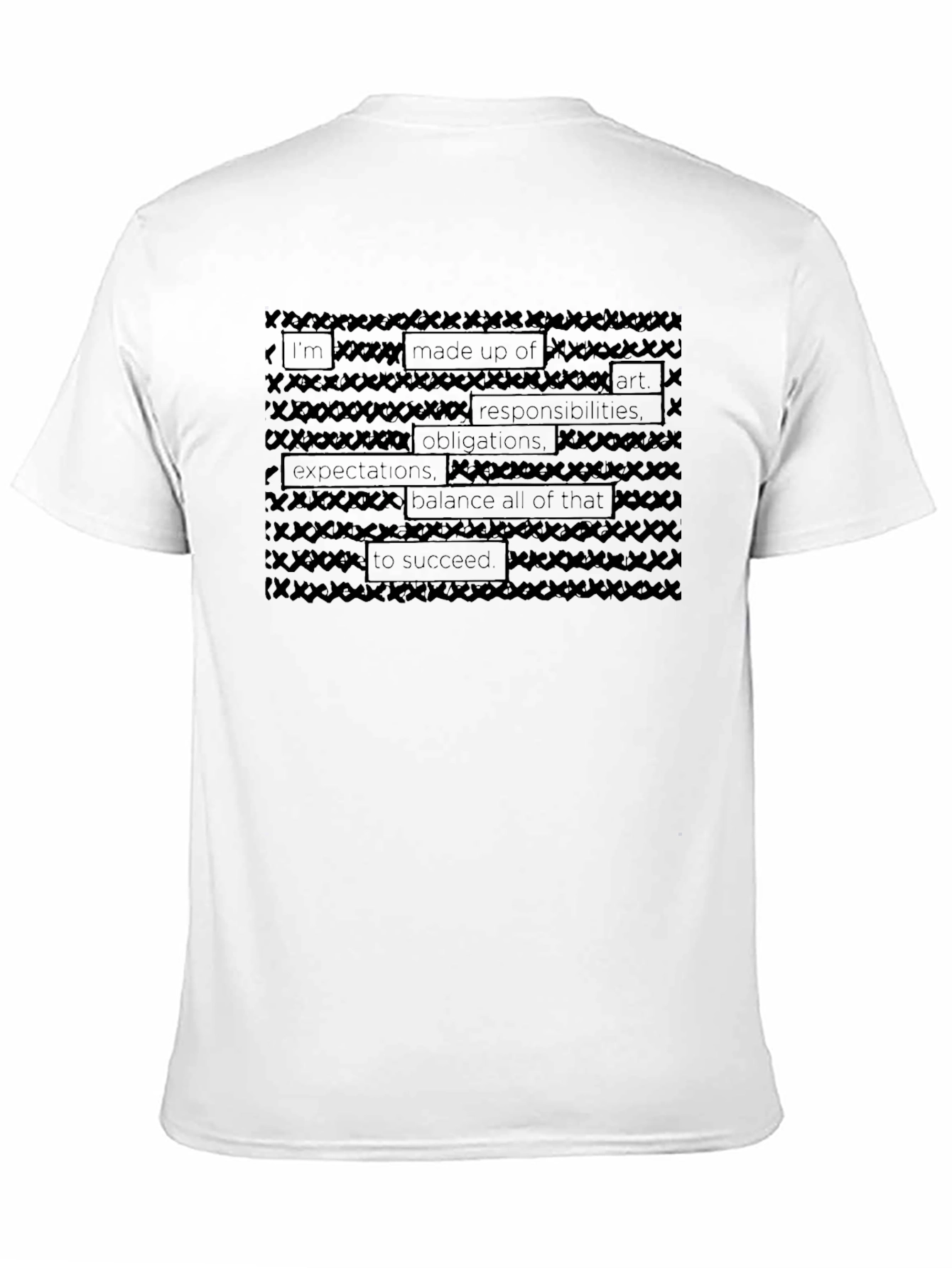 Artistic Graphic T-Shirt:  The Burden of Balance