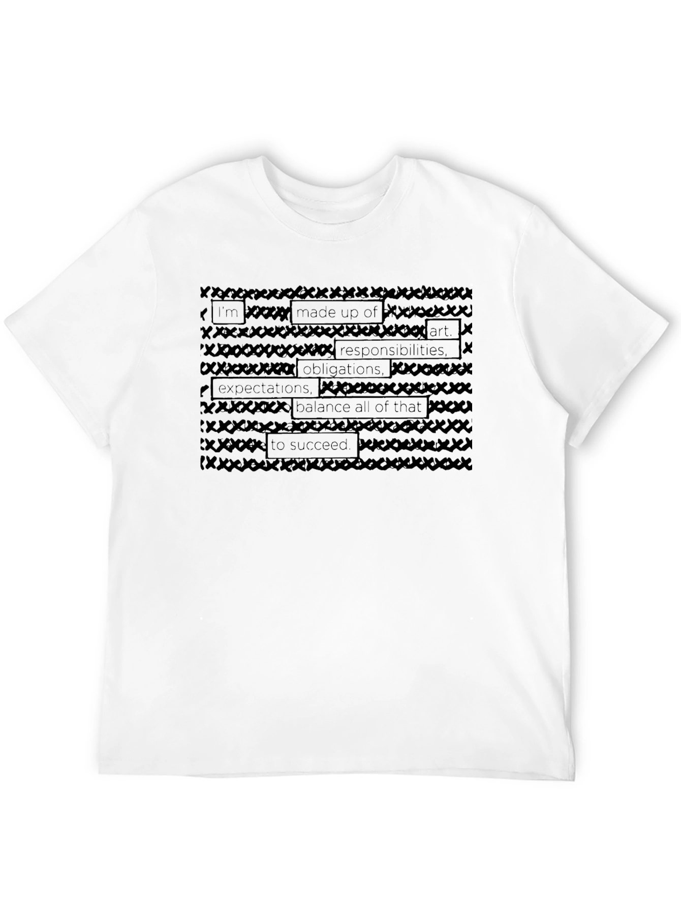 Artistic Graphic T-Shirt:  The Burden of Balance