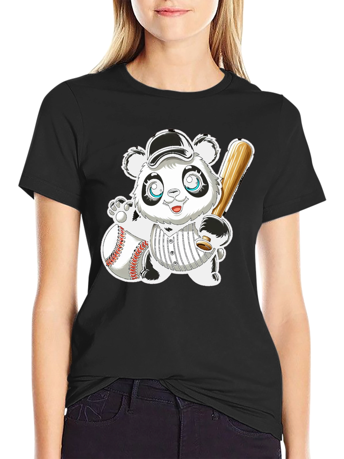 Baseball Panda Graphic Tee