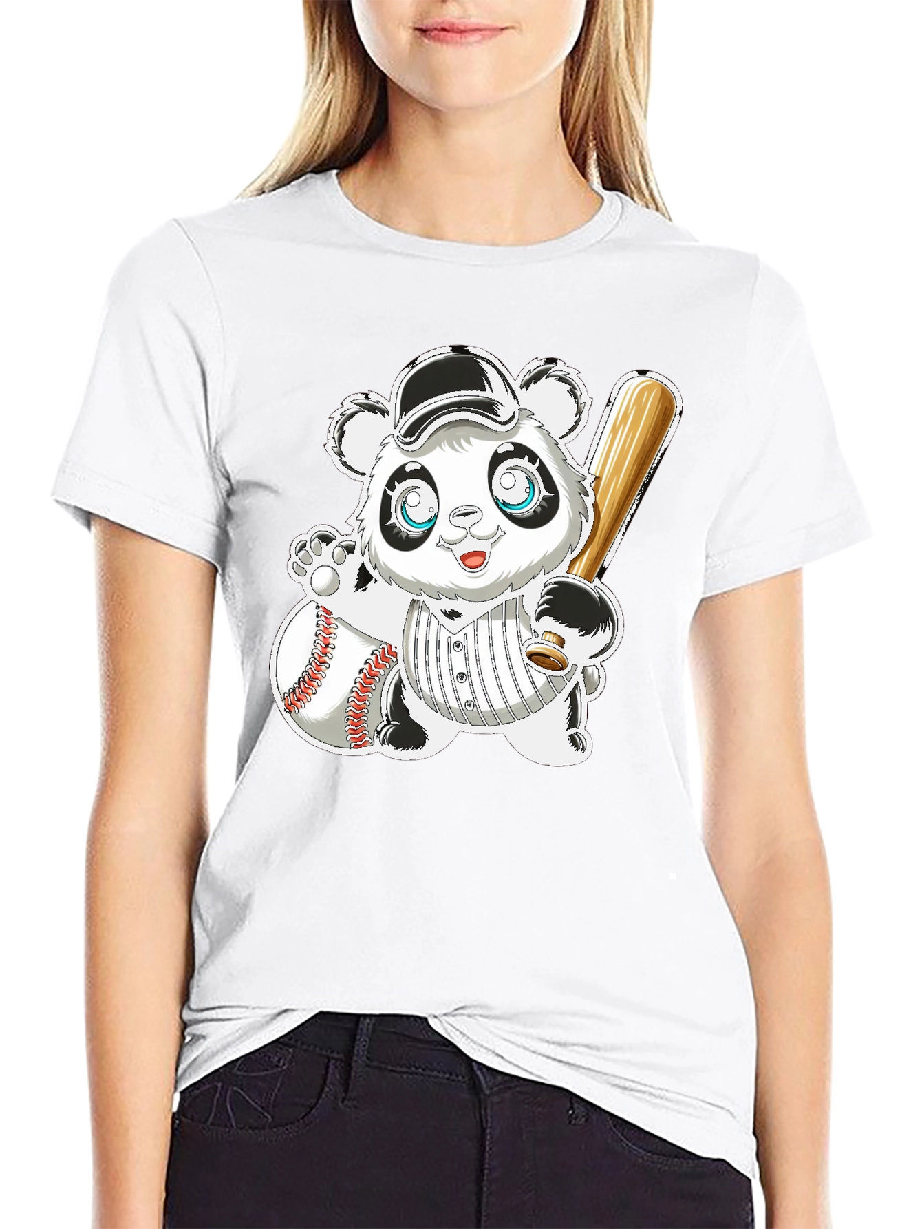 Baseball Panda Graphic Tee