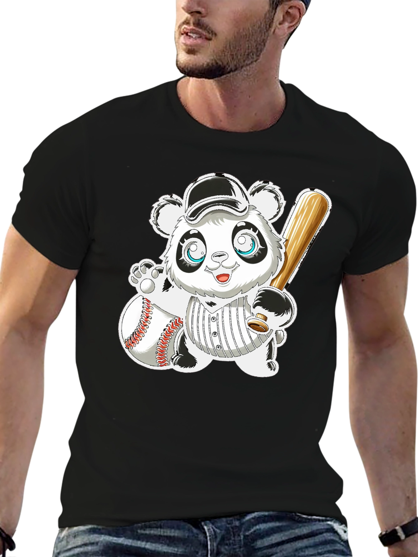 Baseball Panda Graphic Tee