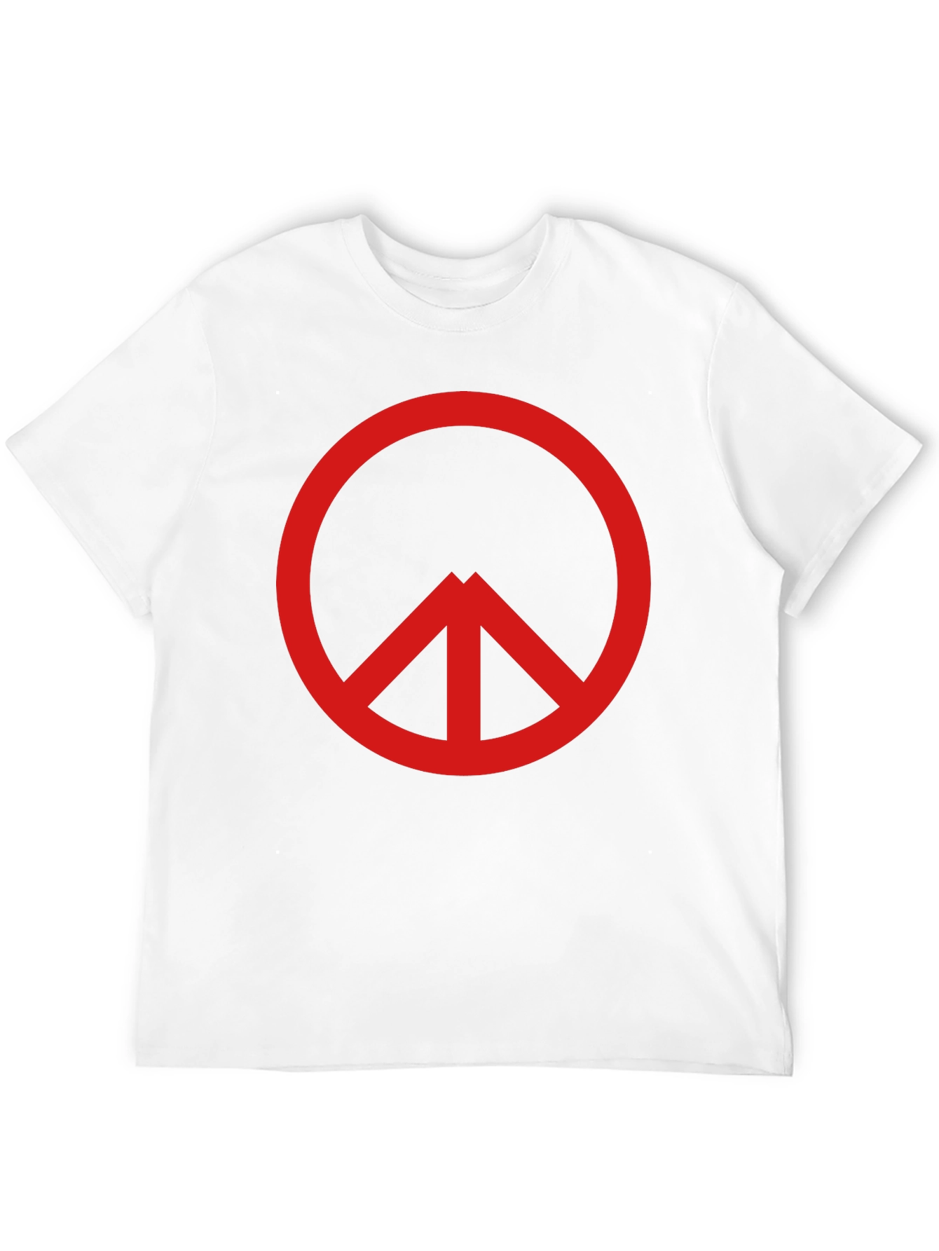 Red Peace Sign Black T-Shirt - Modern Unisex Tee