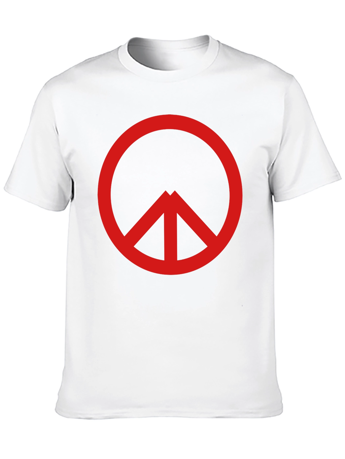 Red Peace Sign Black T-Shirt - Modern Unisex Tee