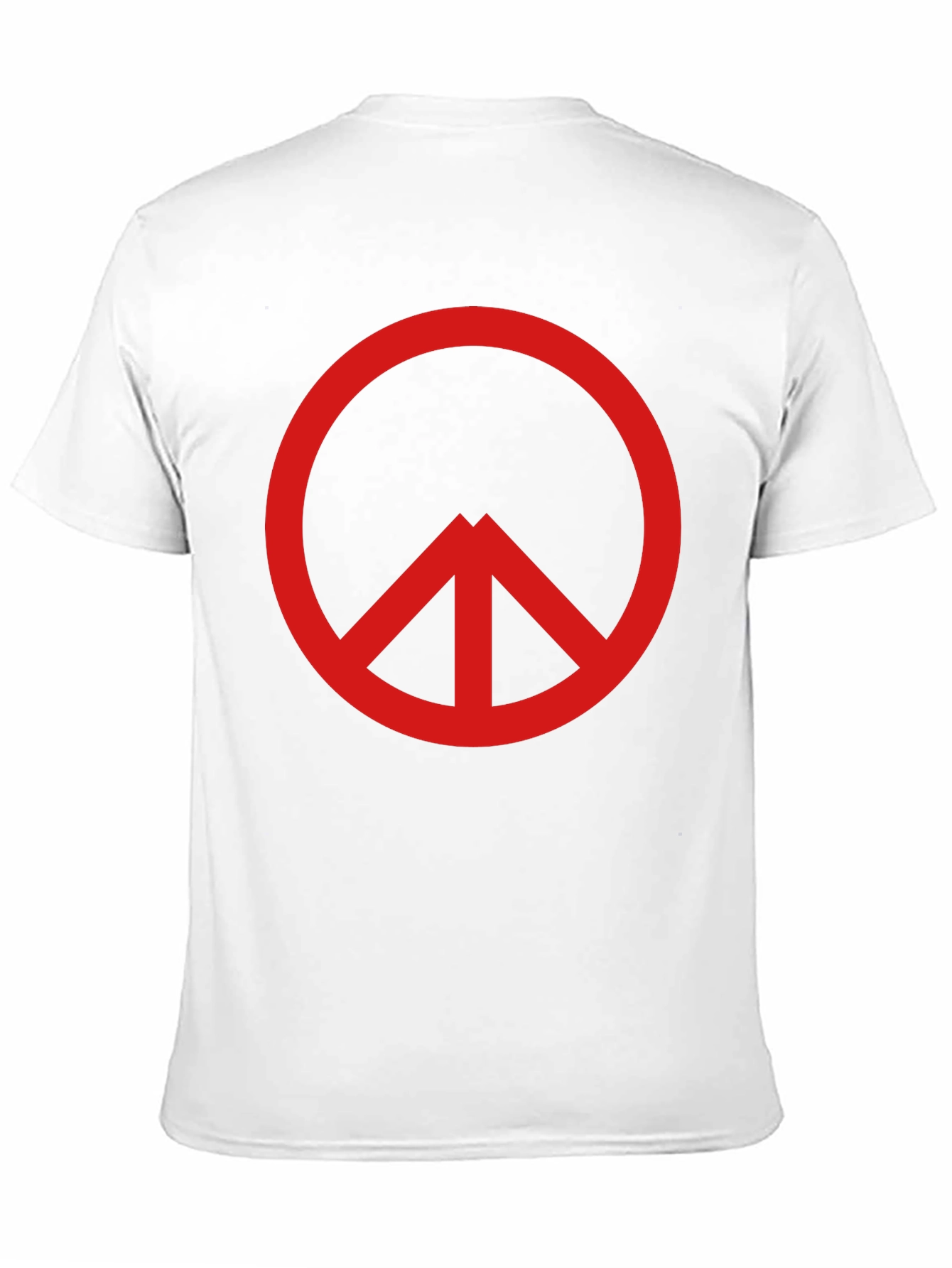 Red Peace Sign Black T-Shirt - Modern Unisex Tee