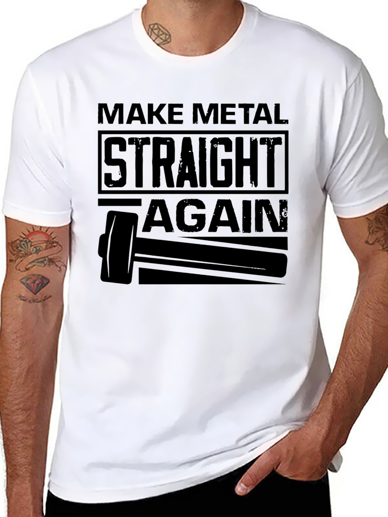 Make Metal Straight Again T-Shirt - Black