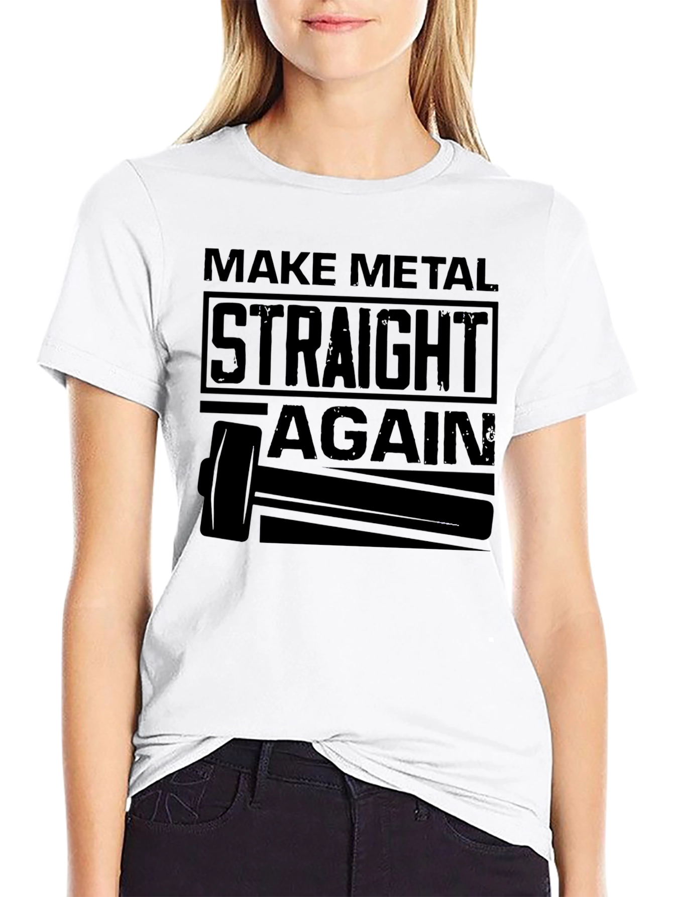Make Metal Straight Again T-Shirt - Black