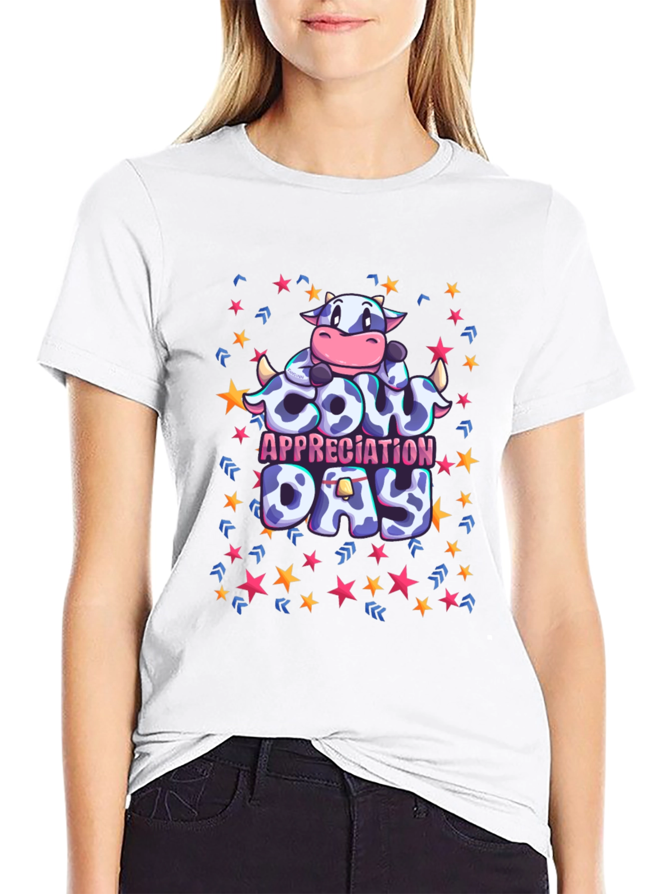 Cow Appreciation Day Black Graphic Tee