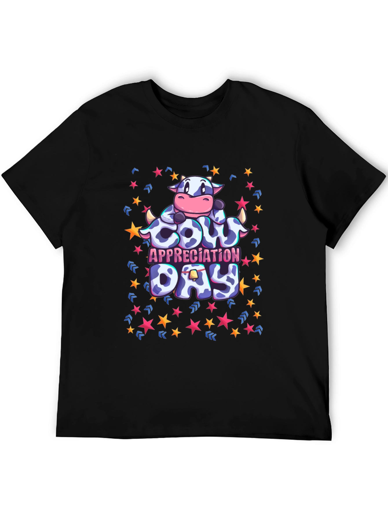 Cow Appreciation Day Black Graphic Tee
