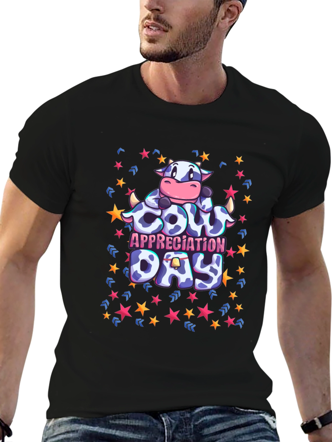 Cow Appreciation Day Black Graphic Tee