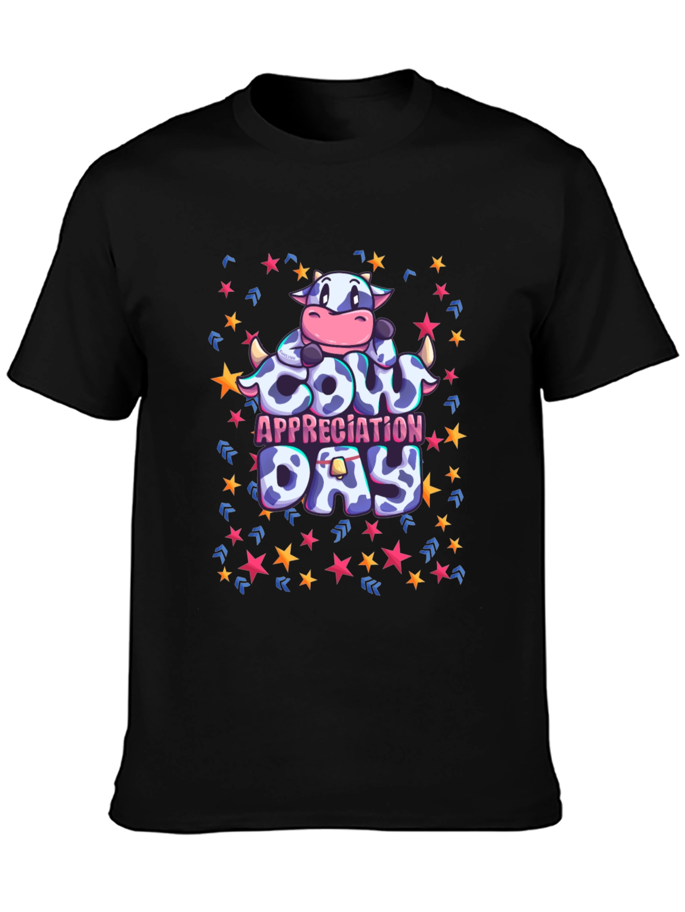 Cow Appreciation Day Black Graphic Tee
