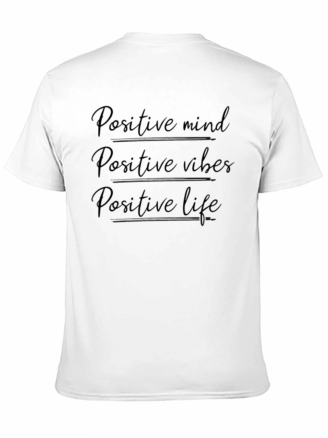 Positive Mindset Black Graphic T-Shirt