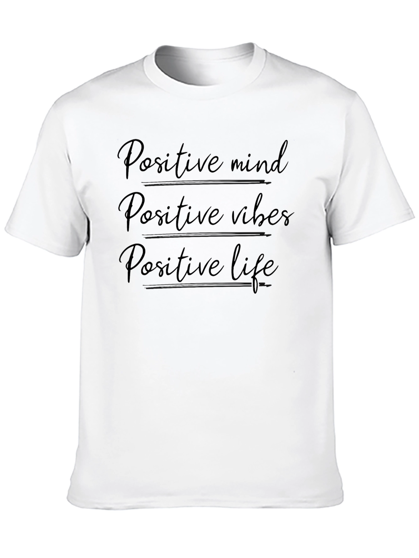 Positive Mindset Black Graphic T-Shirt
