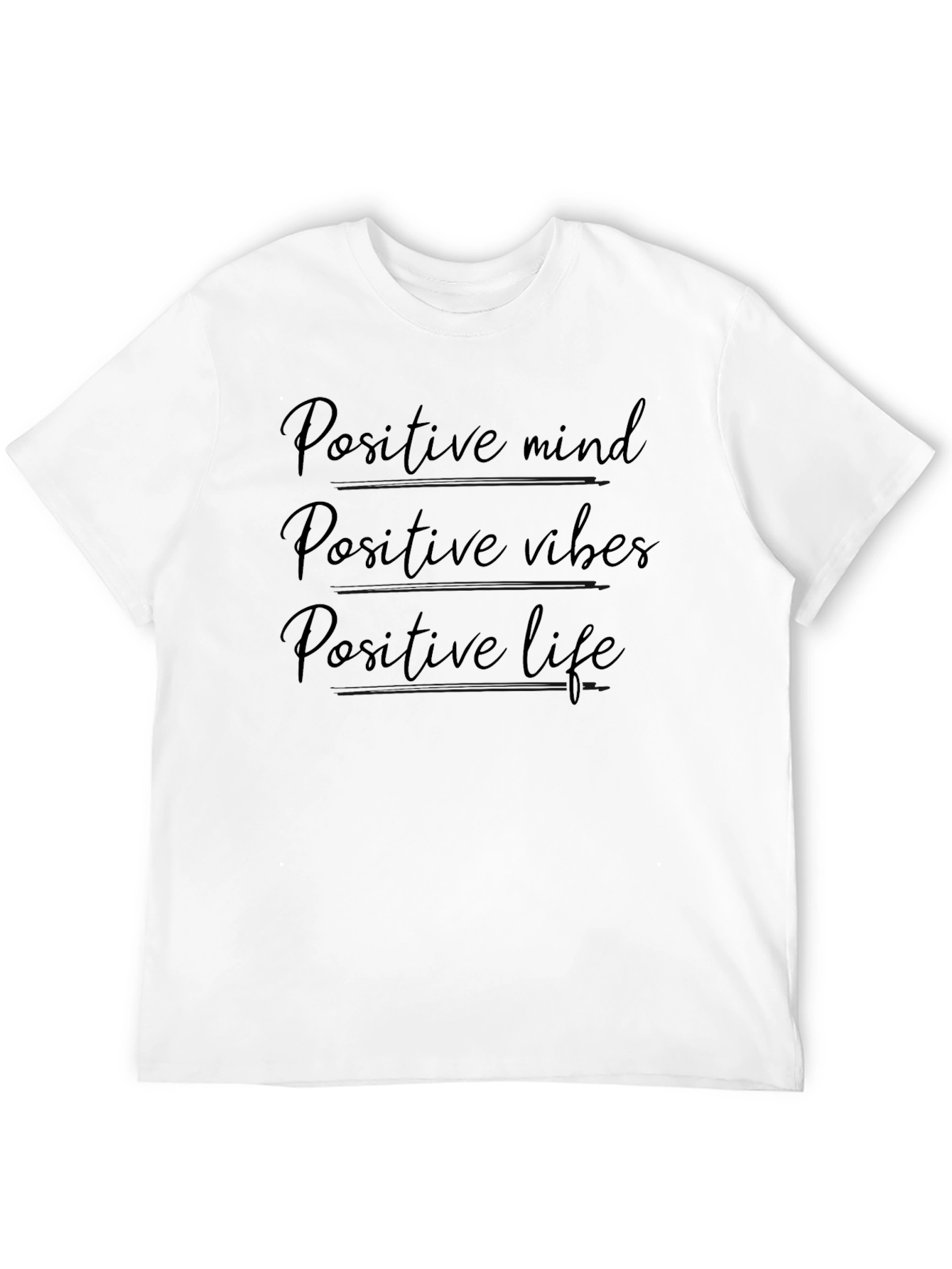 Positive Mindset Black Graphic T-Shirt