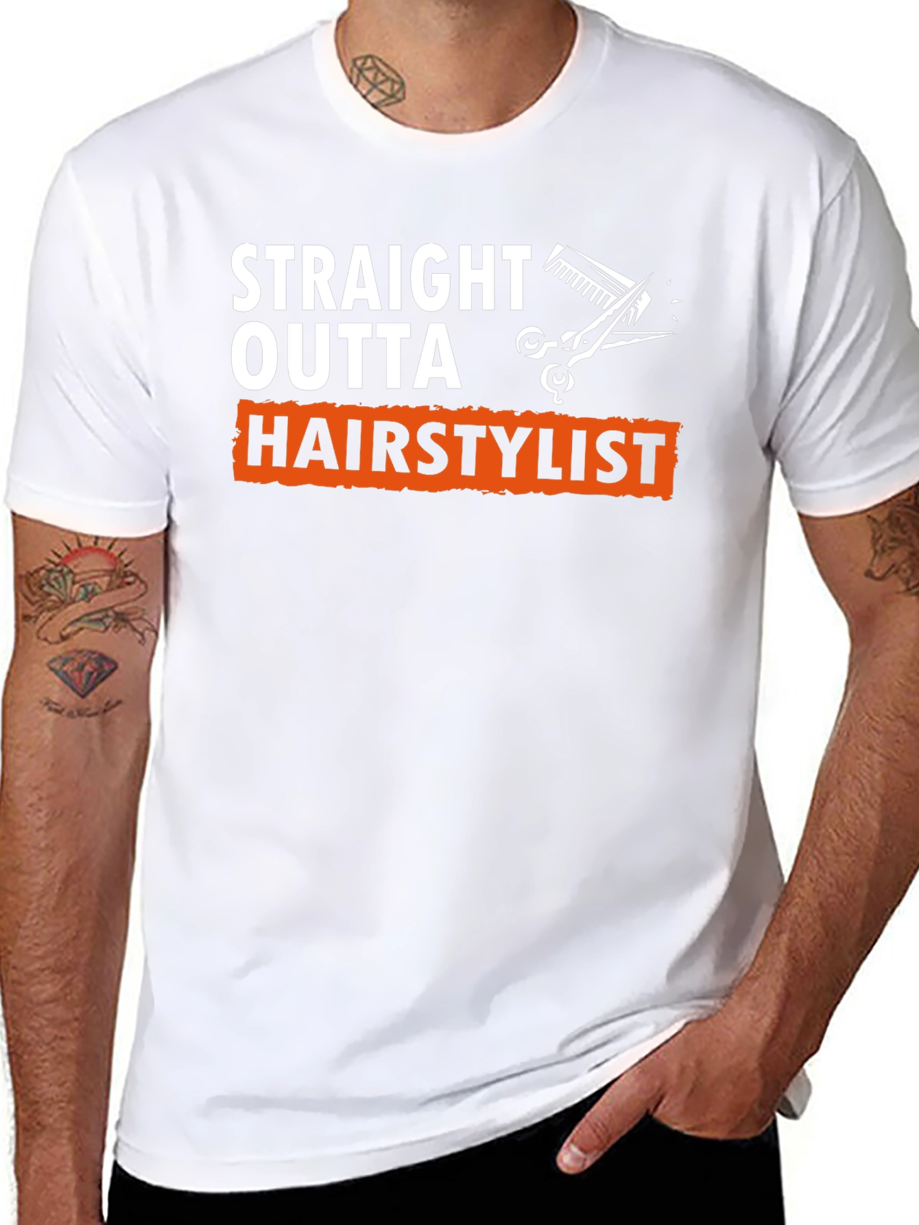 Straight Outta Hairstylist Graphic Tee - Black