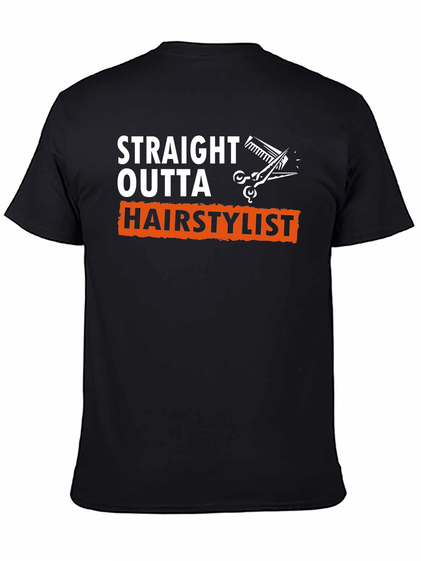 Straight Outta Hairstylist Graphic Tee - Black