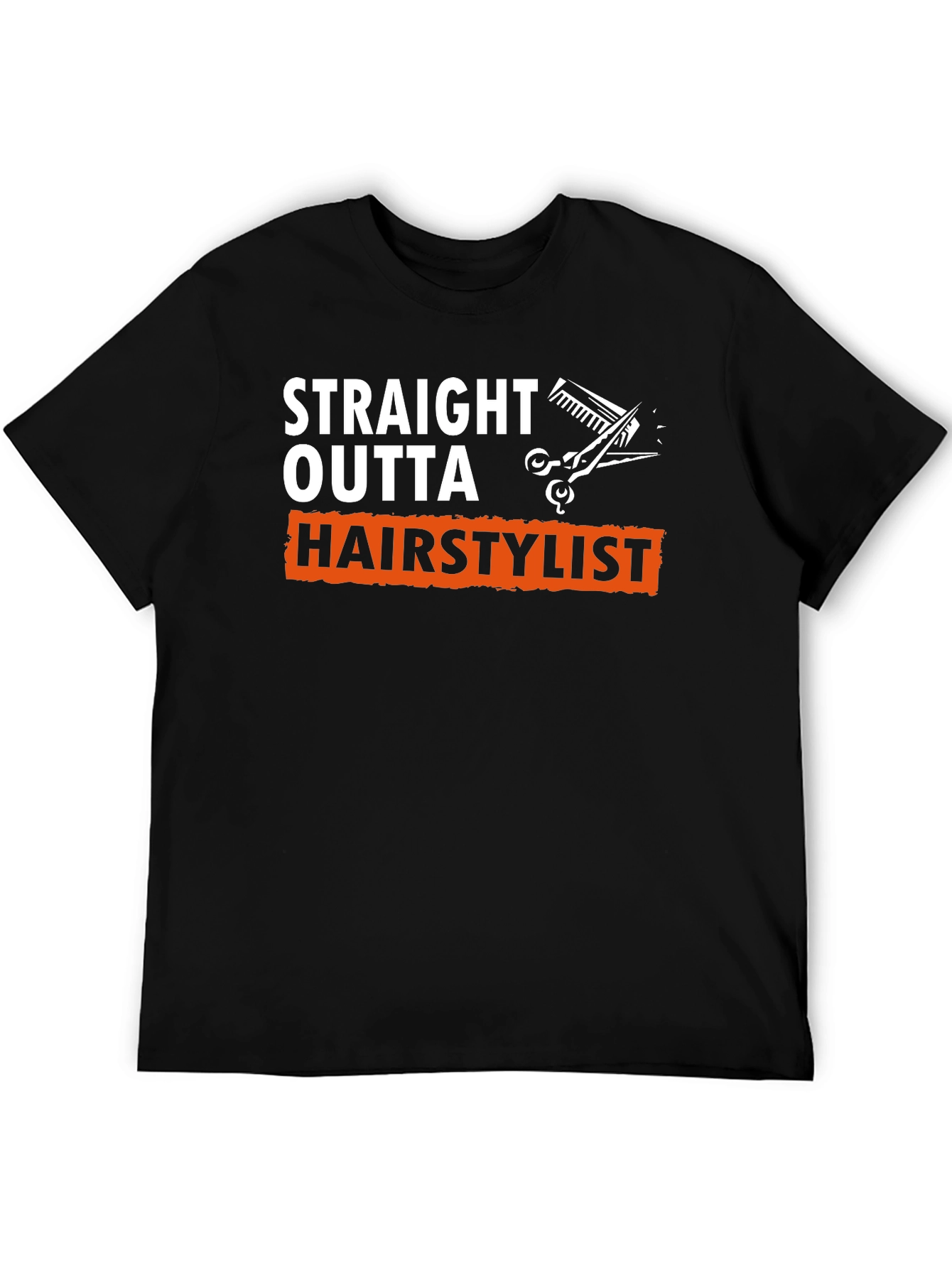 Straight Outta Hairstylist Graphic Tee - Black