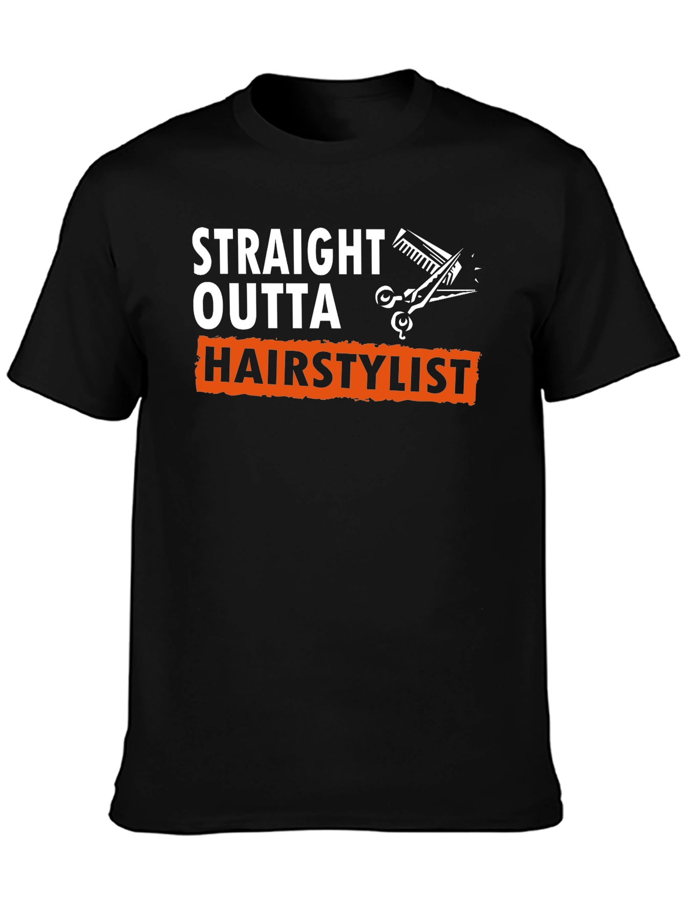 Straight Outta Hairstylist Graphic Tee - Black