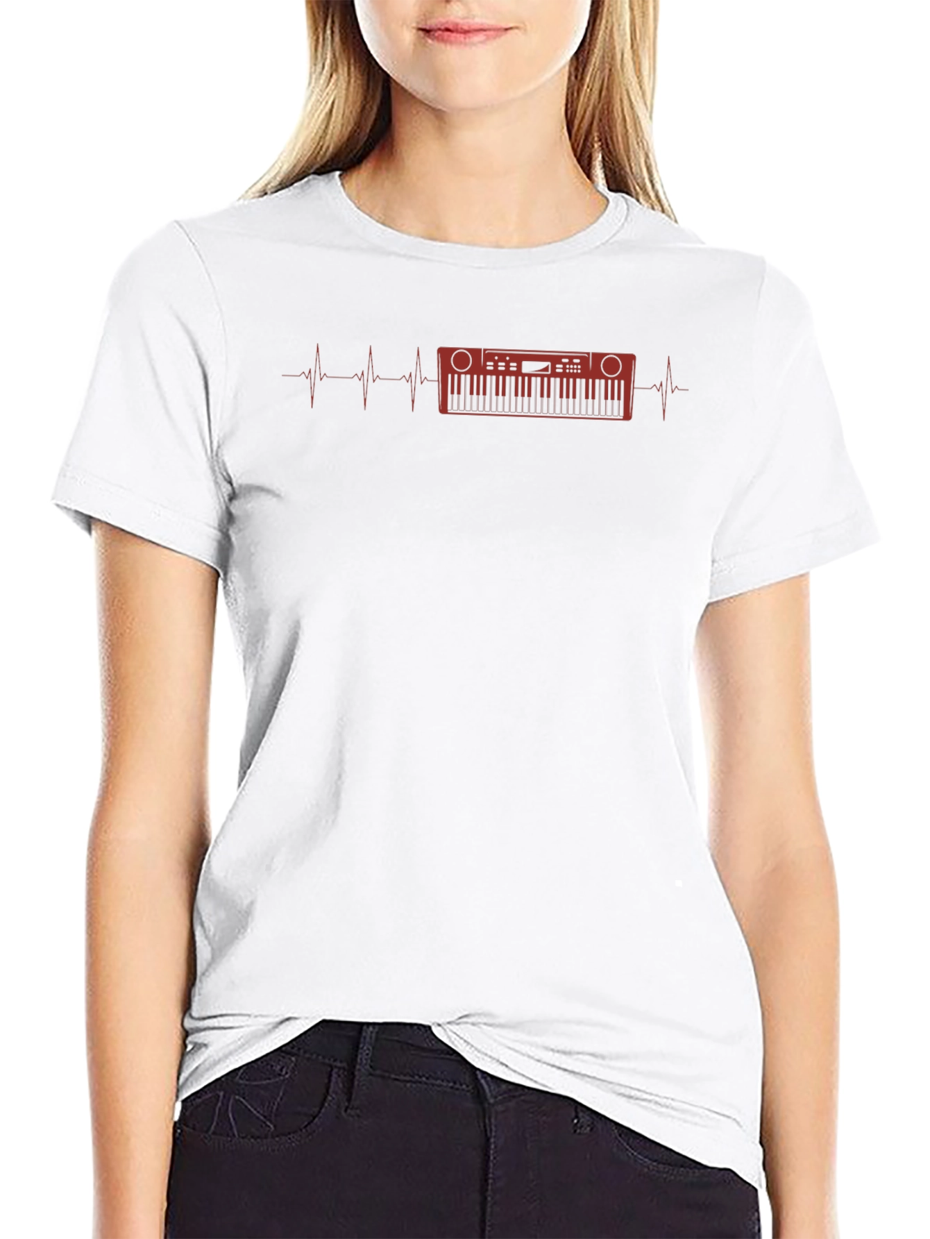 Keyboard Heartbeat Graphic T-Shirt