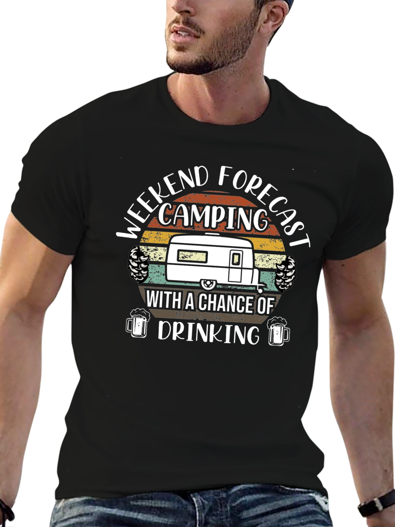 Weekend Forecast Camping & Drinking T-Shirt