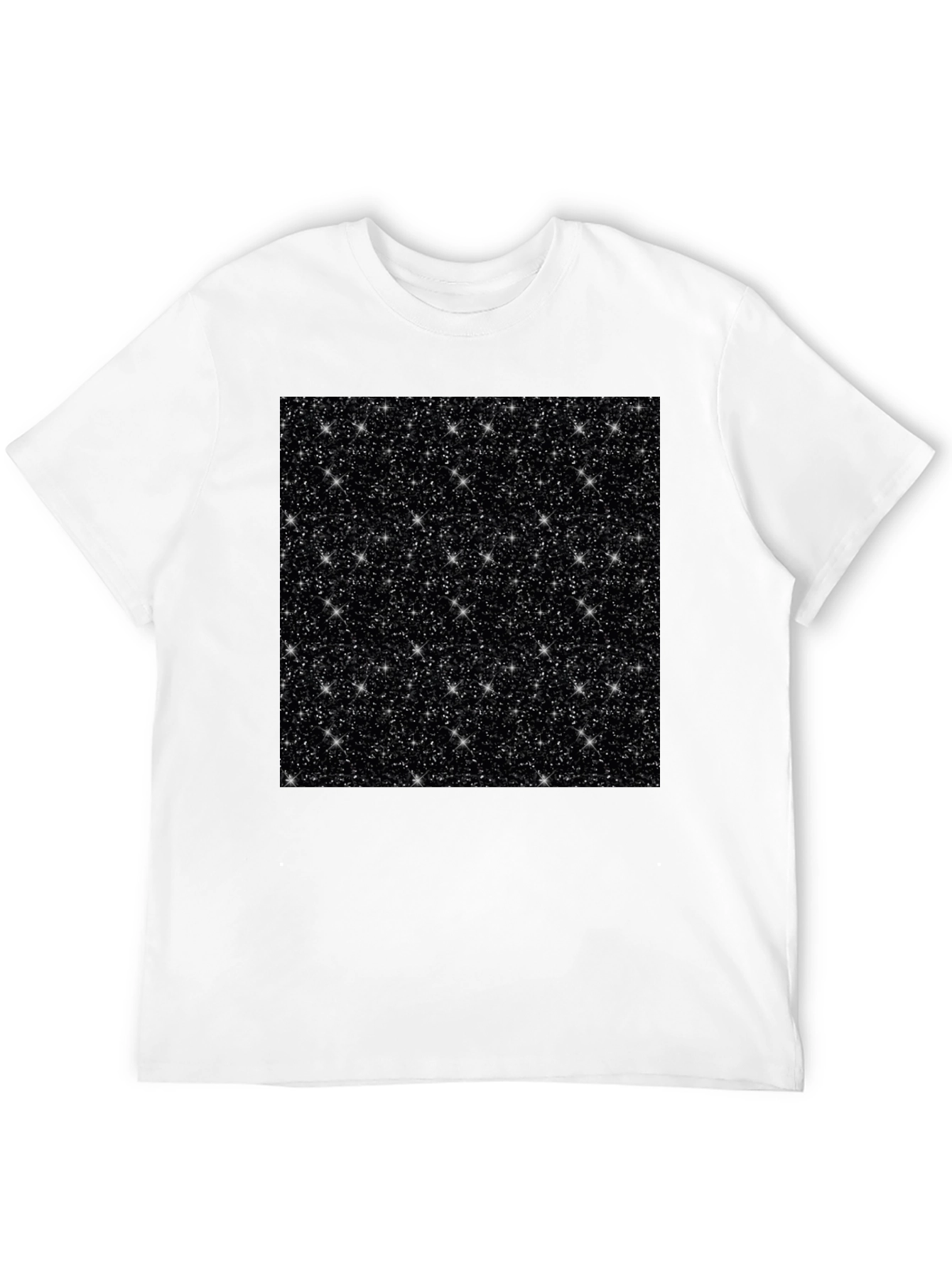 Sparkling Starry Night Graphic Tee - Black