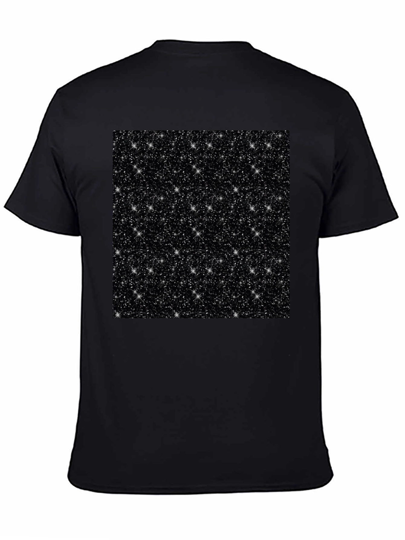Sparkling Starry Night Graphic Tee - Black
