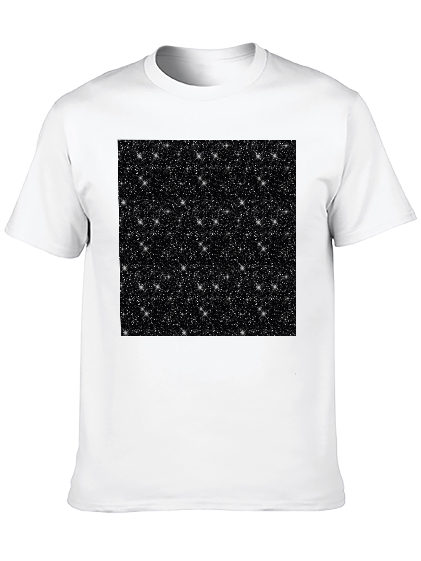 Sparkling Starry Night Graphic Tee - Black
