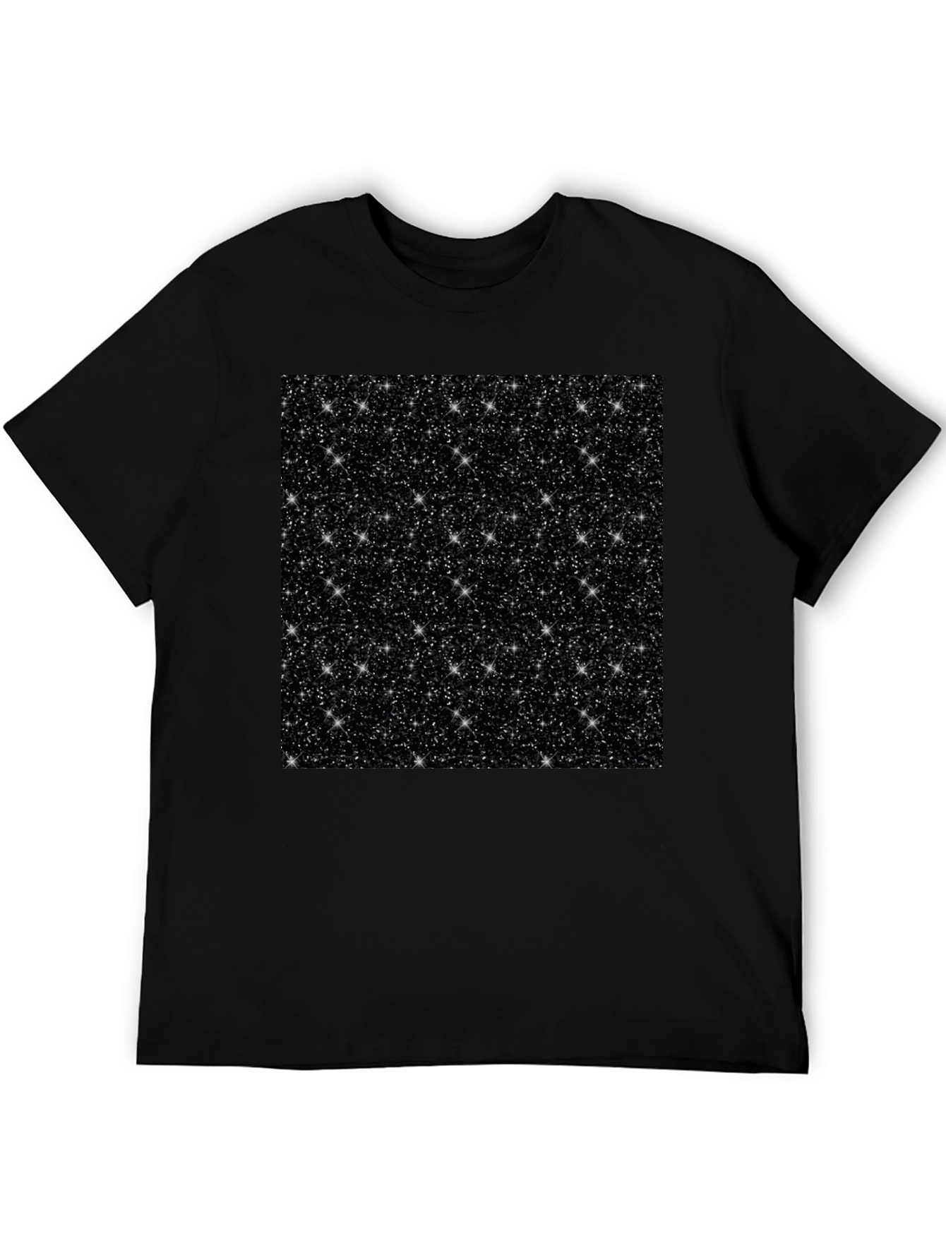 Sparkling Starry Night Graphic Tee - Black