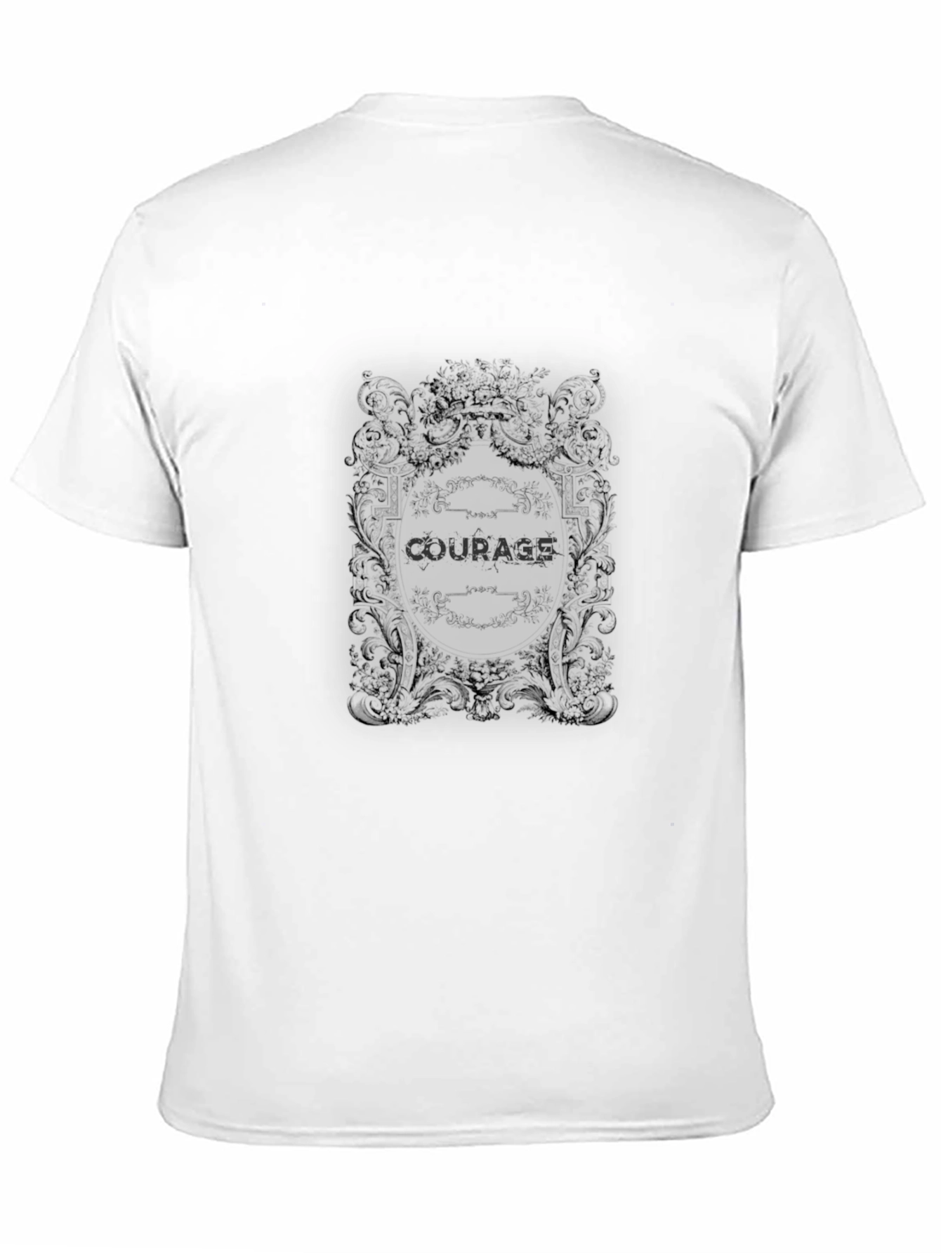 Courage Tee - Ornate Graphic Black T-Shirt