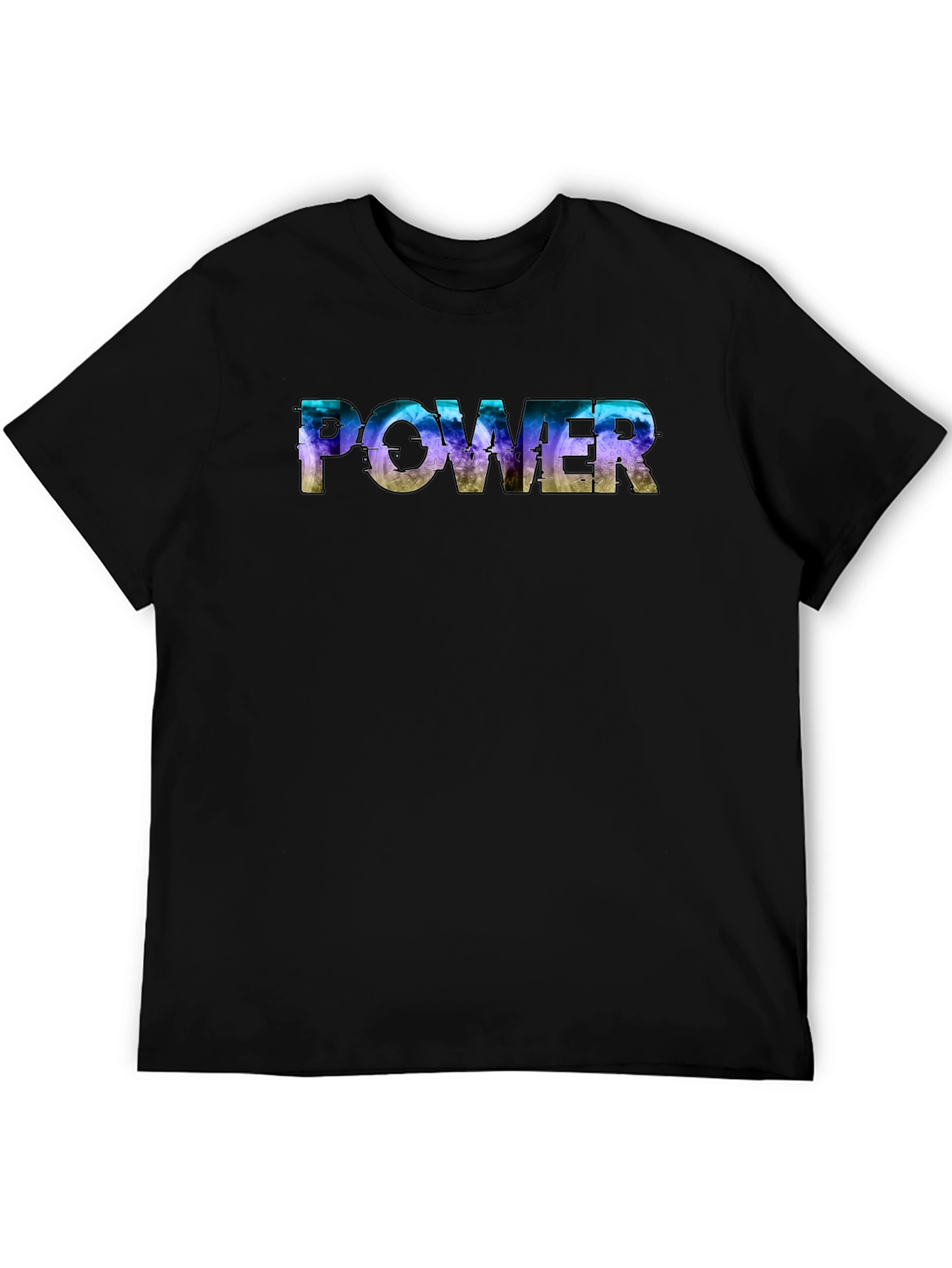 Power Word Art Black T-Shirt
